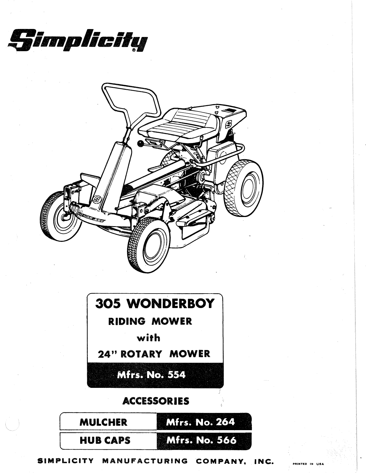 Simplicity 305 User Manual