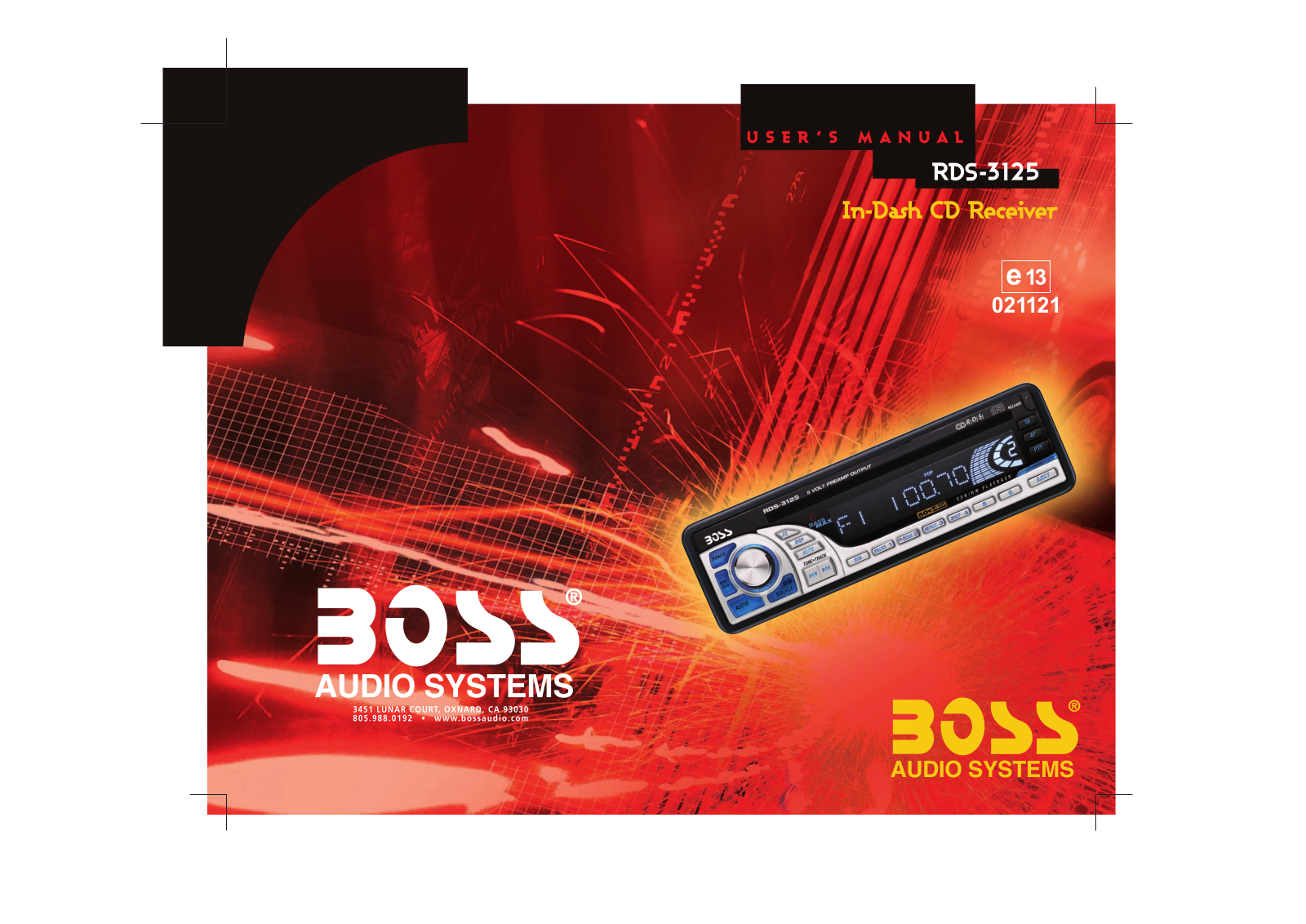 Boss Audio RDS-3125 User Manual