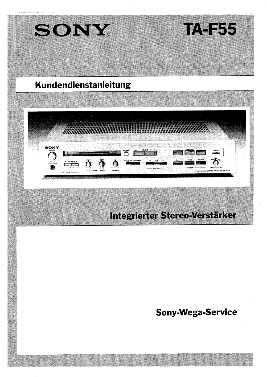 Sony TAF-55 Service manual