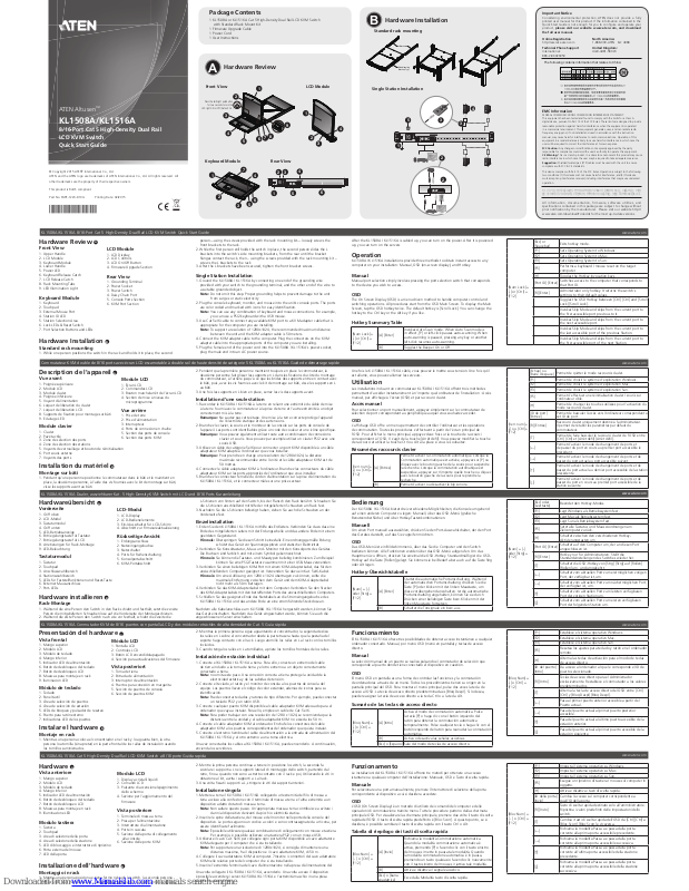 Altusen Kl1508a Kl1516a Quick Start Manuals