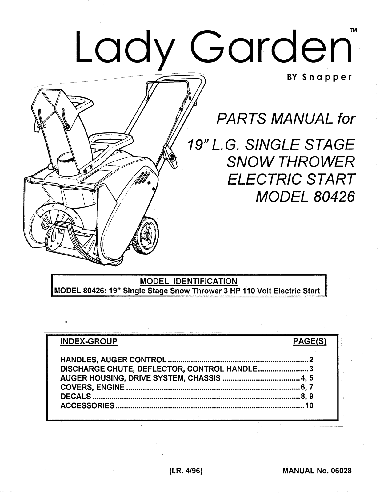 Snapper 80426 User Manual