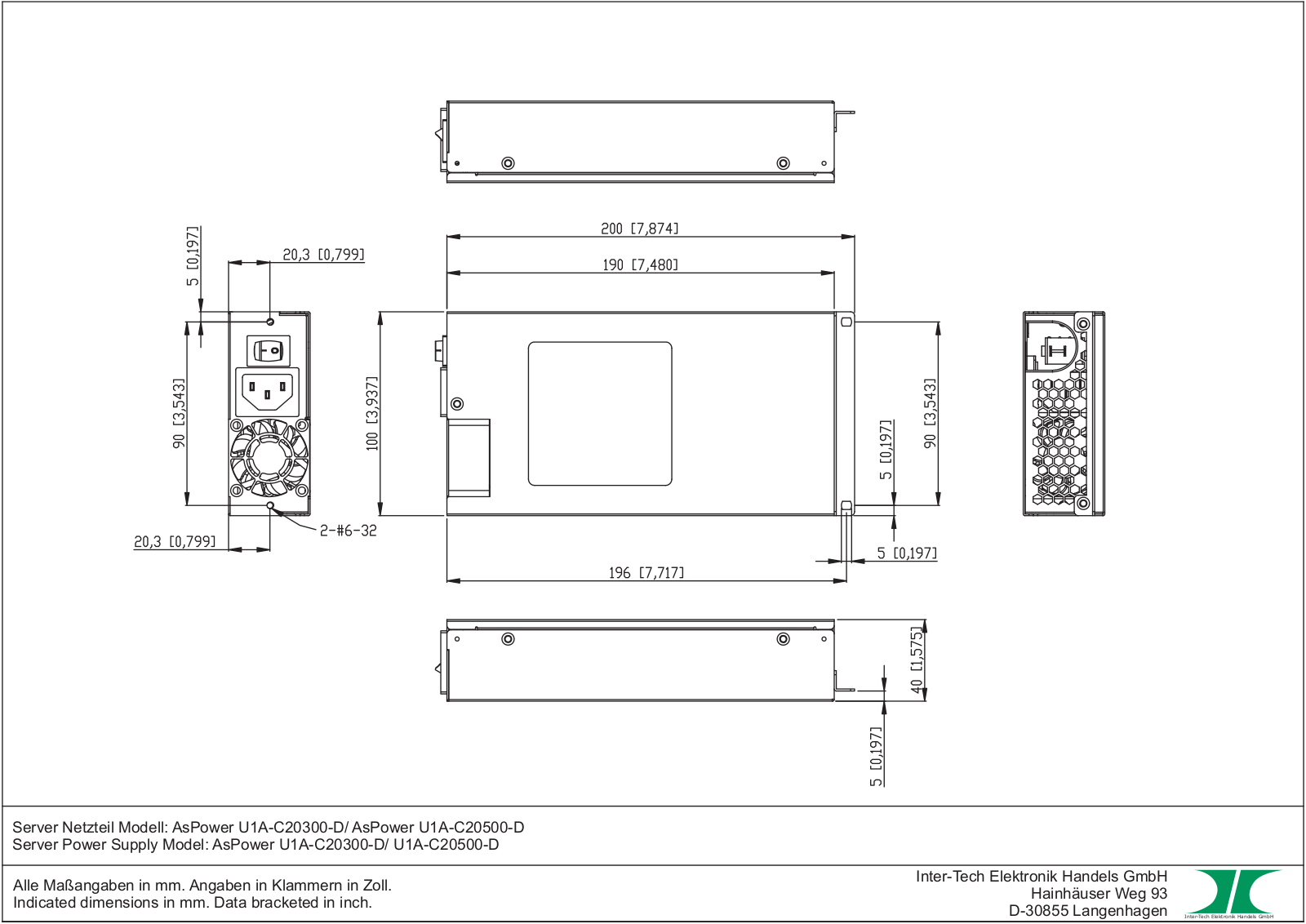 Inter-Tech ASPower U1A-C20300-D User Manual