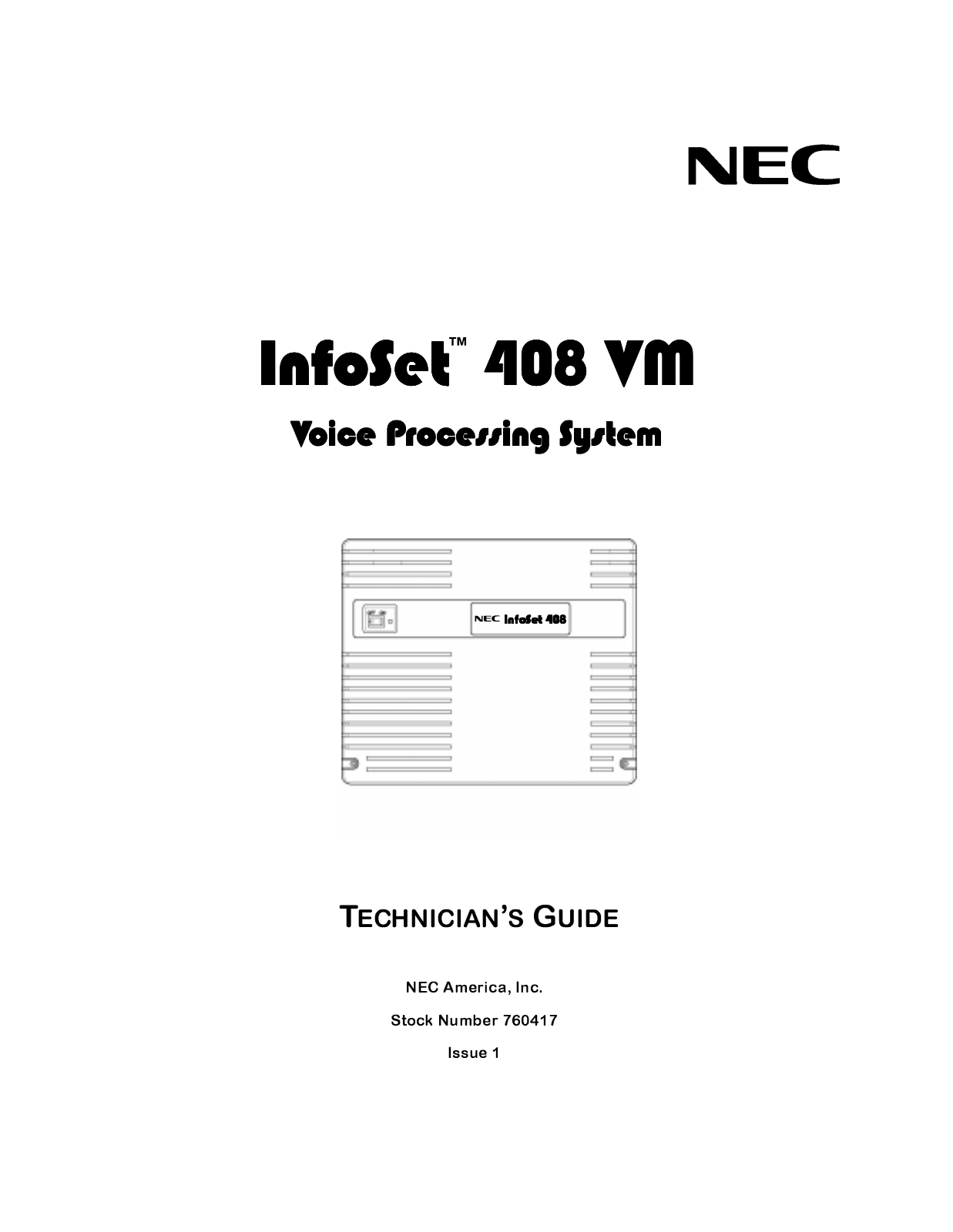 NEC 760417 User Manual