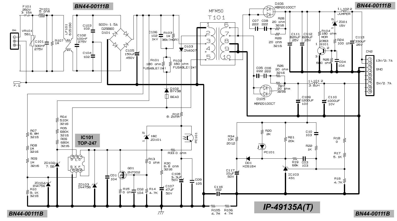 Samsung BN44-00111B Schematic