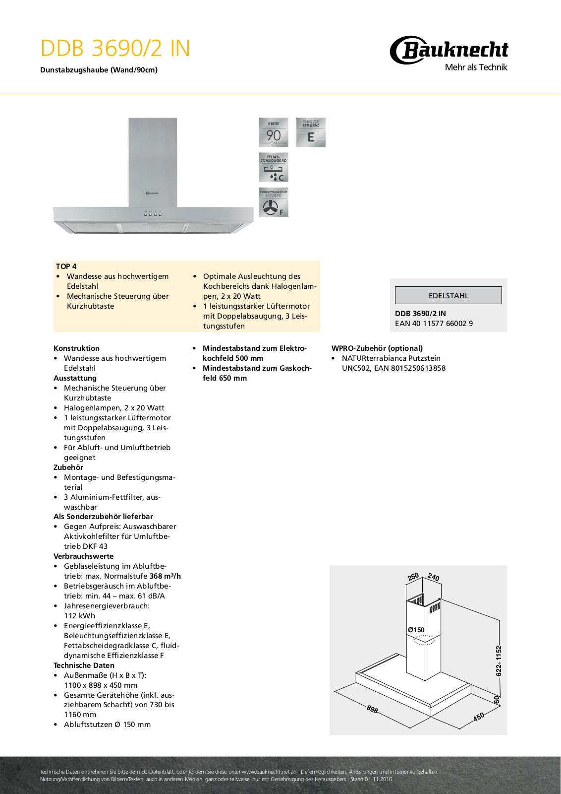 Bauknecht DDB 3690-2 IN User Manual