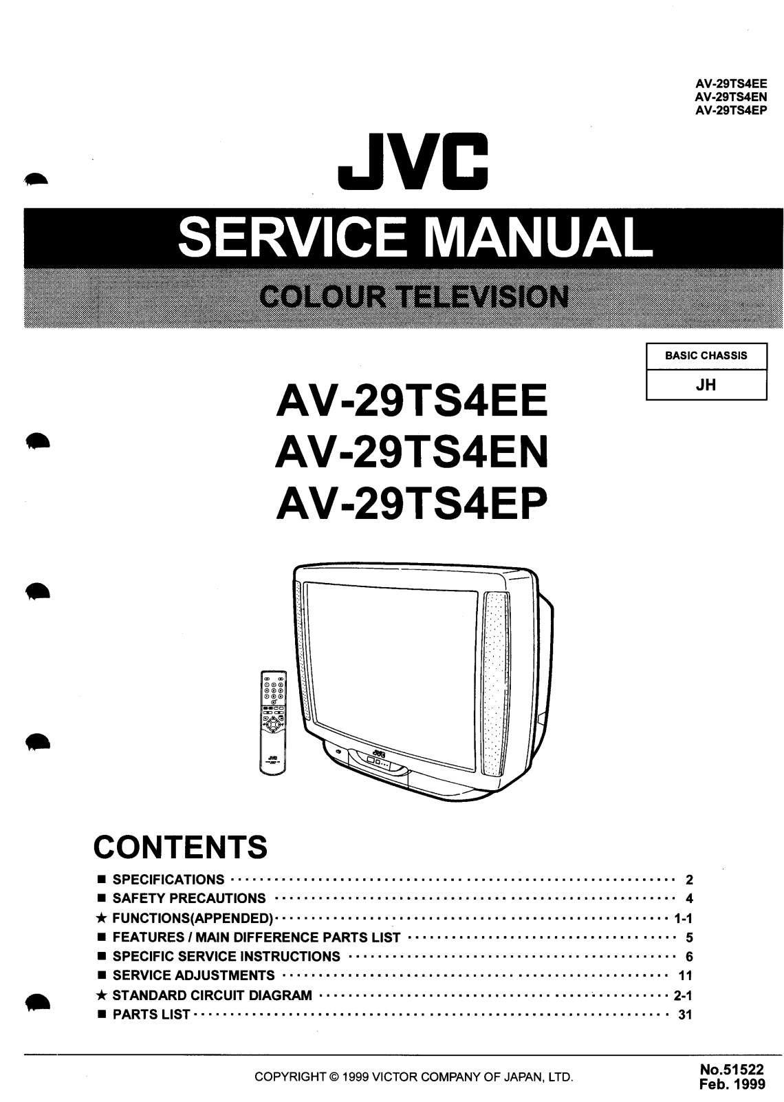 JVC AV29TS4EE Service Manual