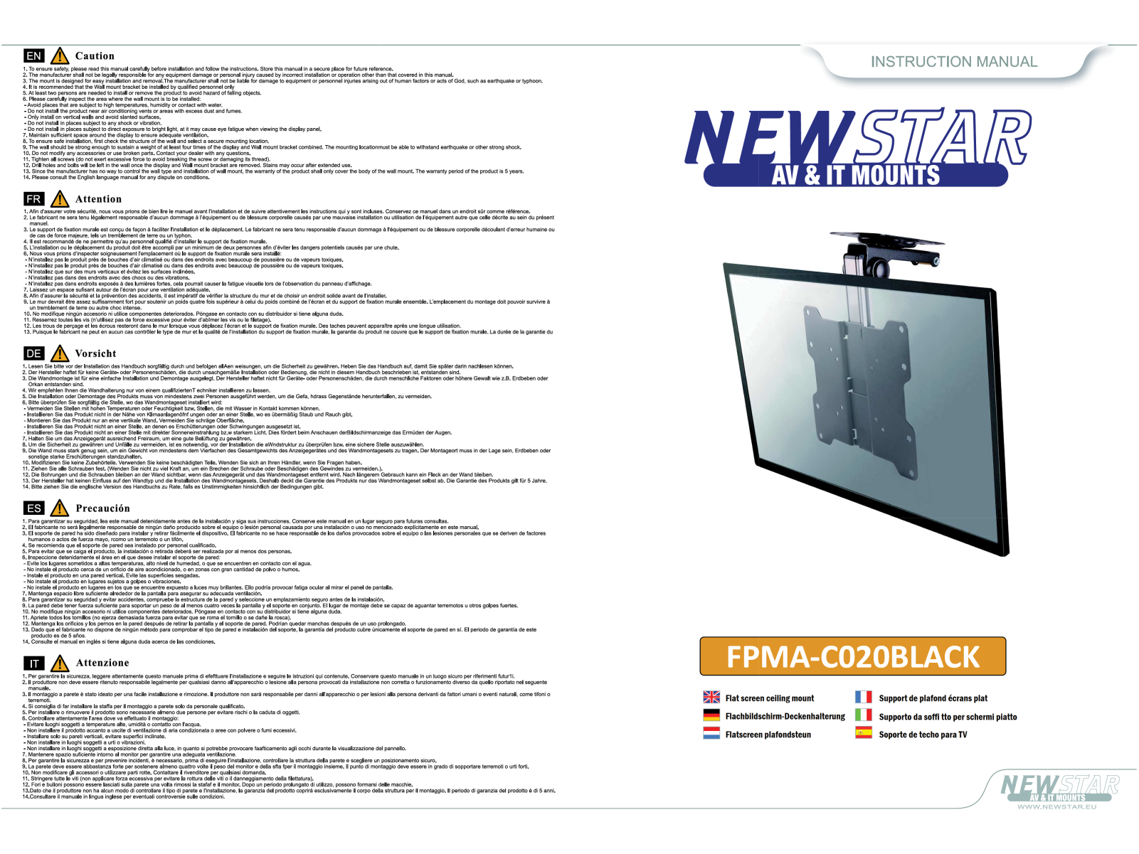 NewStar FPMA-C020BLACK User Manual