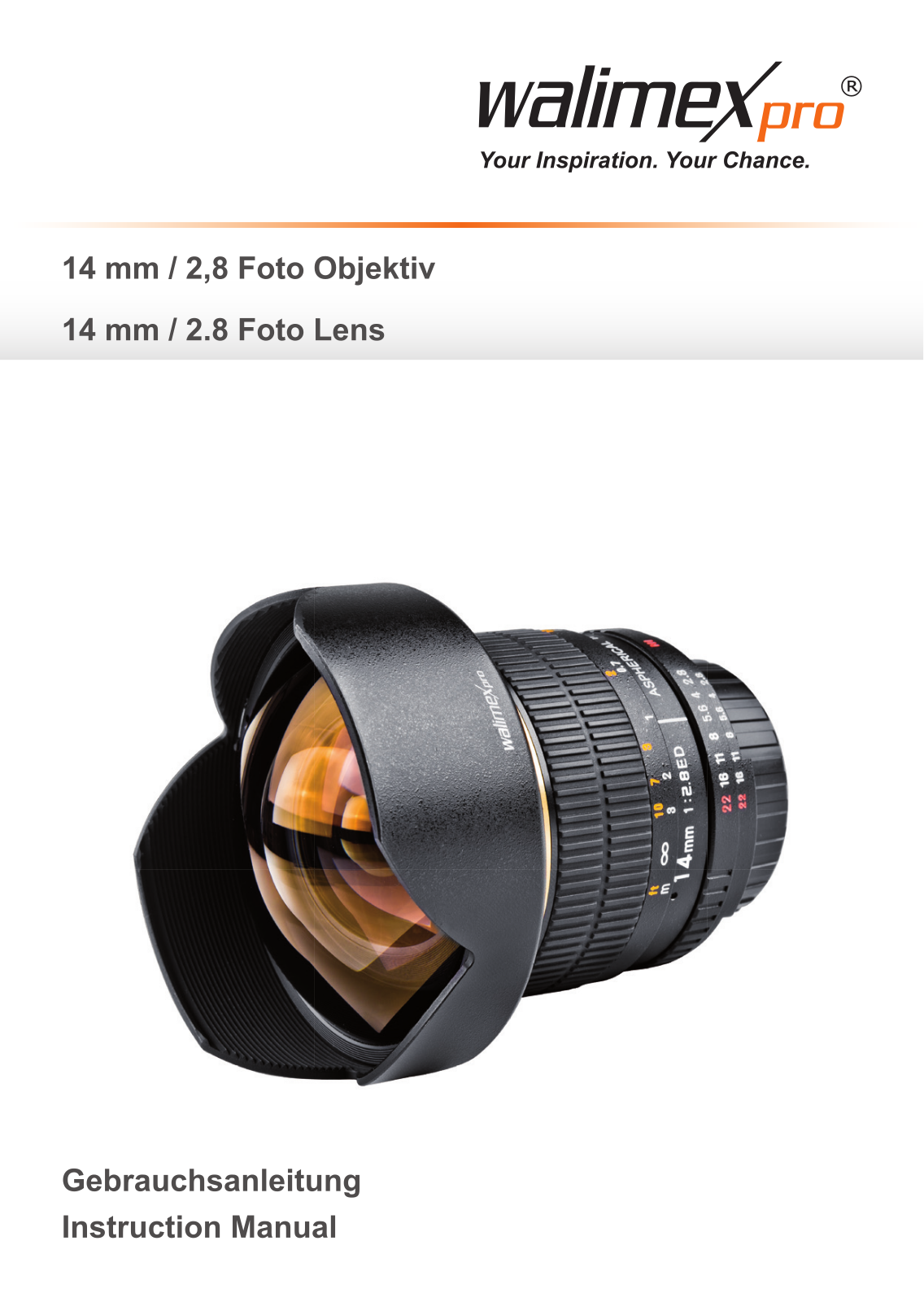 Walimex Pro 14 mm / 2.8 User guide