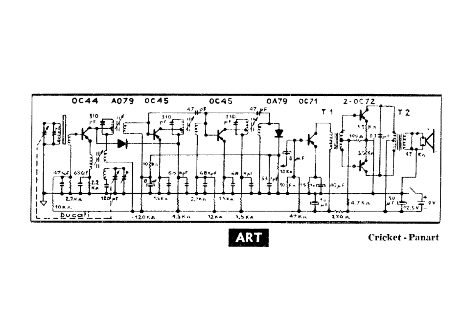 ART panart cricket schematic