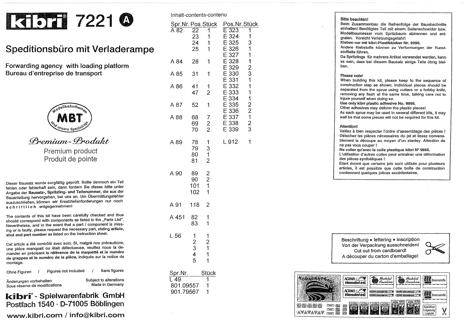 Kibri 7221 User Manual