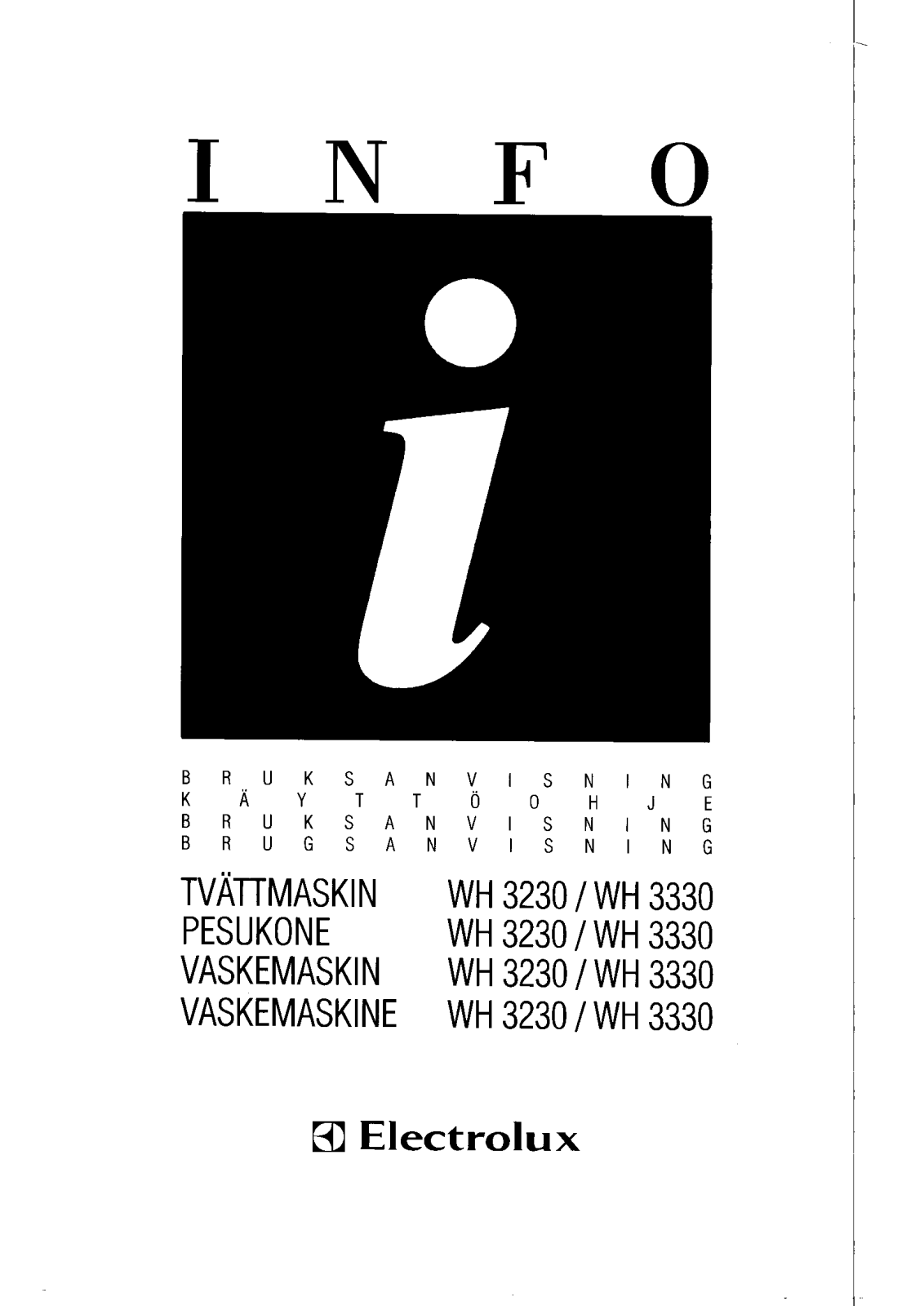 AEG-Electrolux WH3330 User Manual