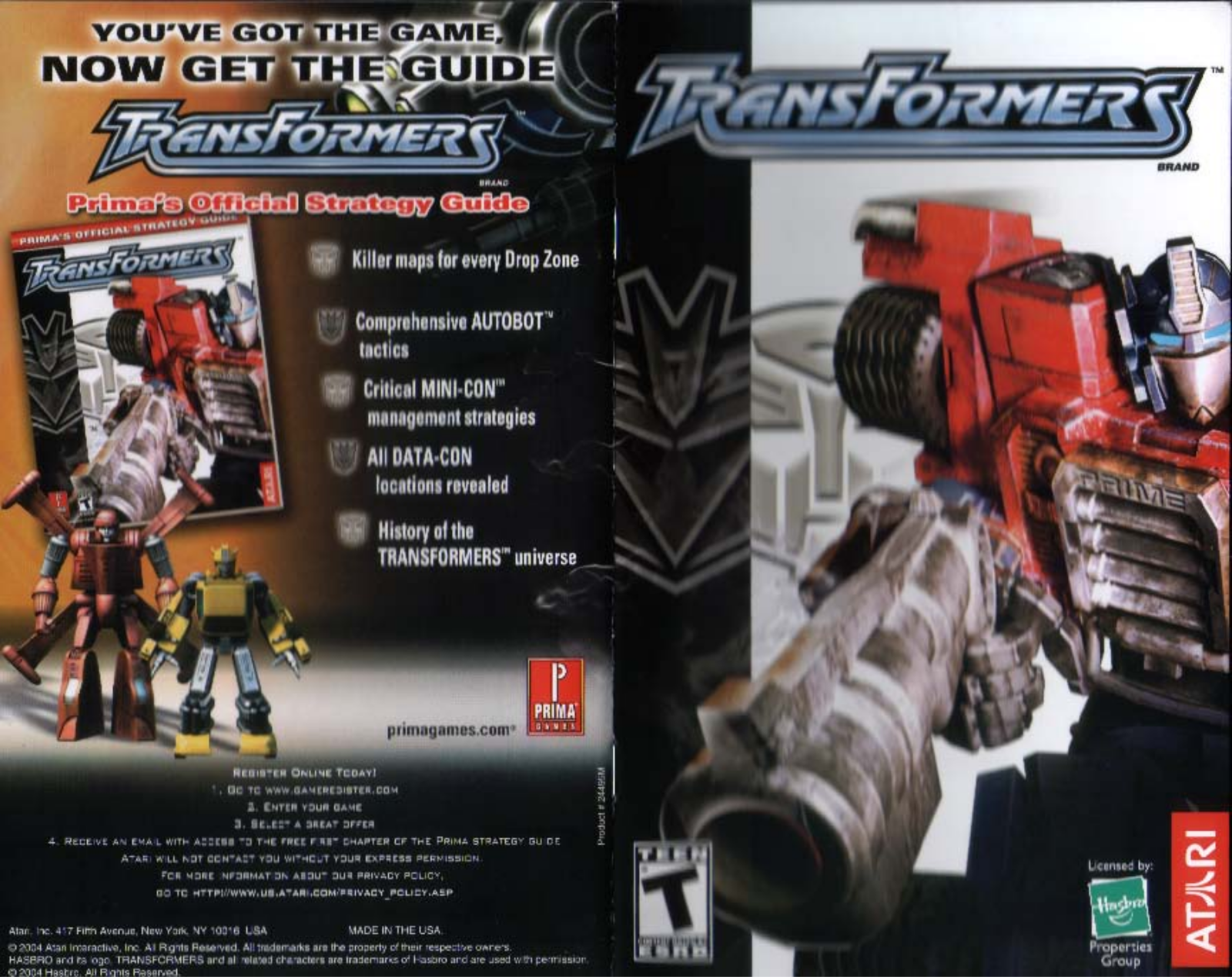 Games PS2 TRANSFORMERS User Manual