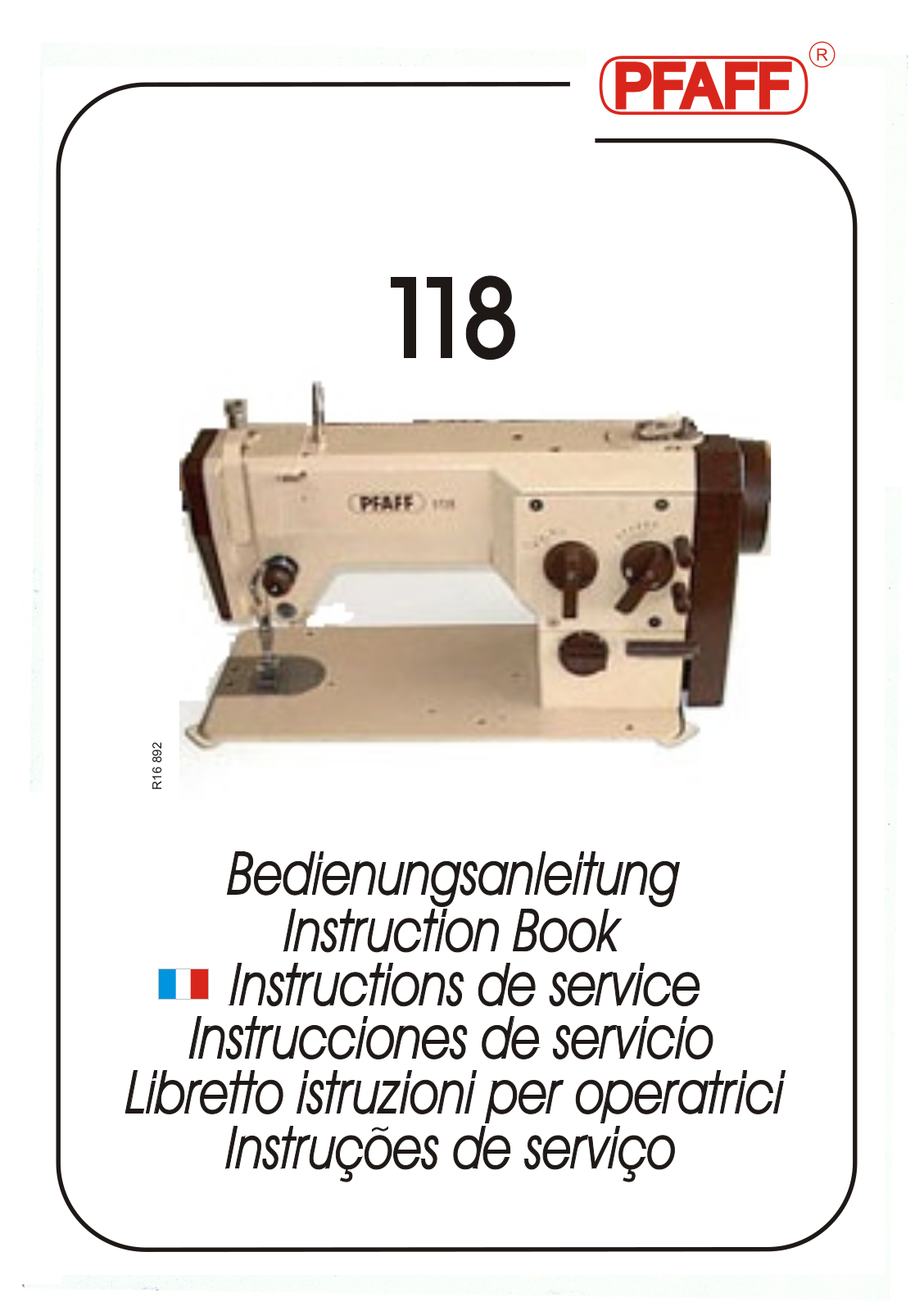 PFAFF 118 User Manual