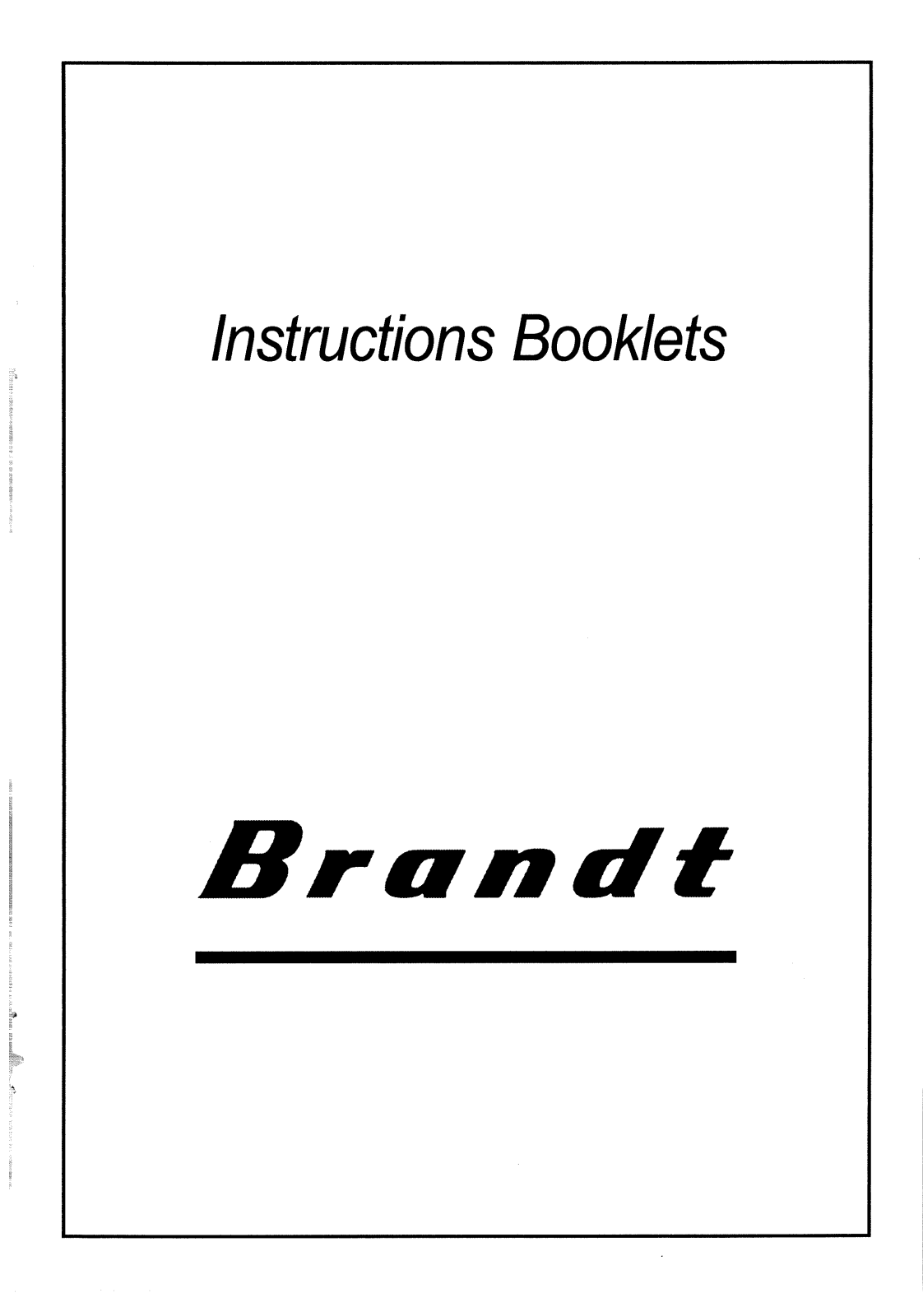 Brandt ABGB6X1E1 User Manual