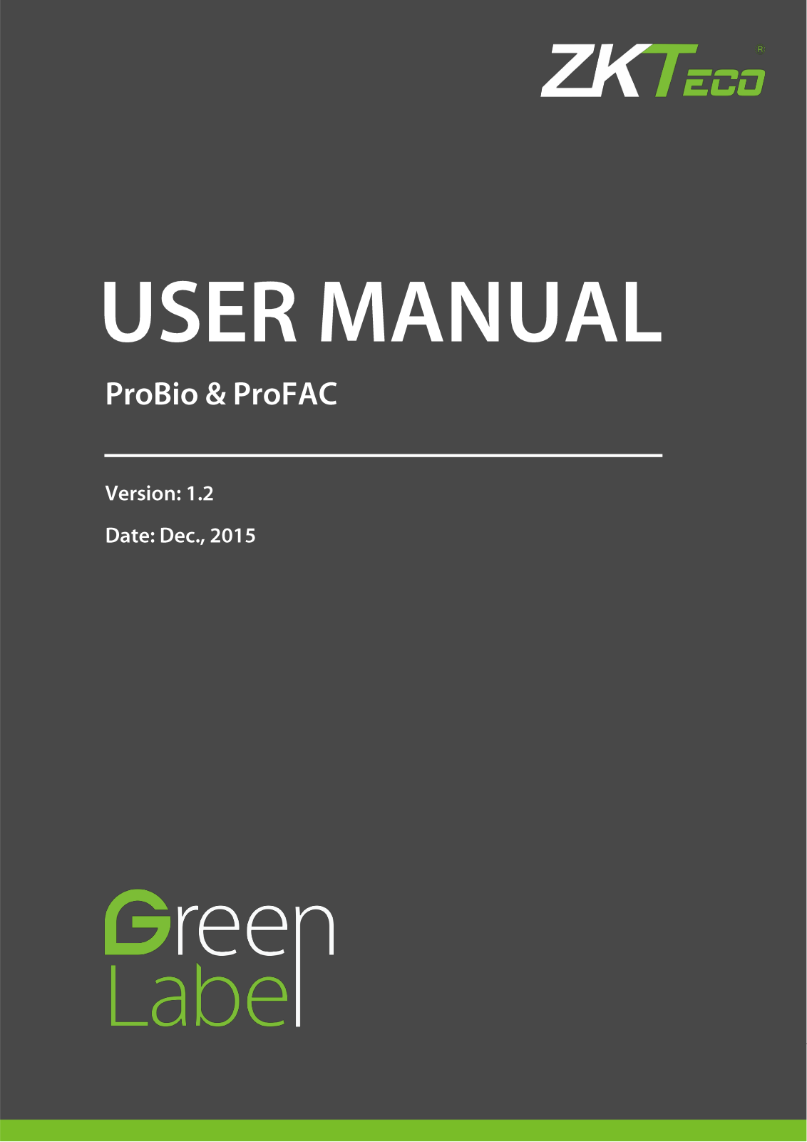 ZKAccess ProBio User Manual