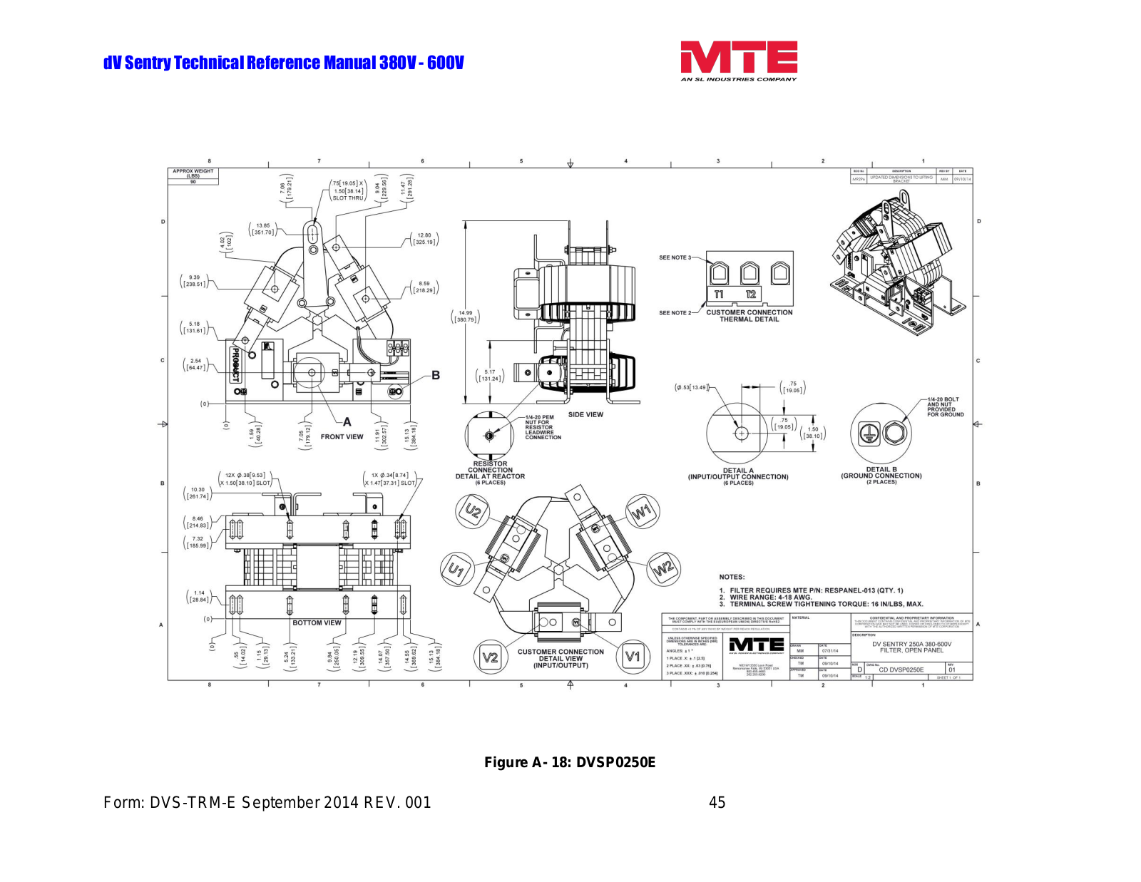 MTE DVSP0250E Technical Reference Manual