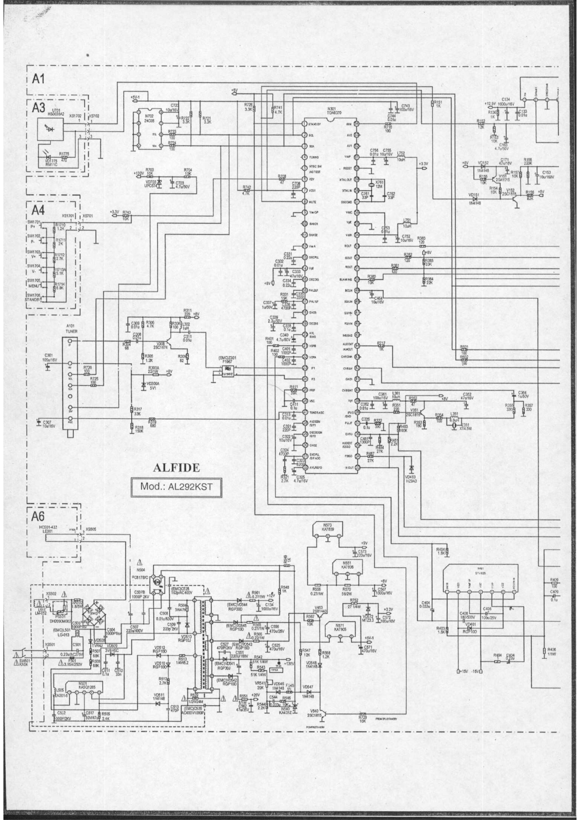 SHARP PX20084, AL292KST Diagram