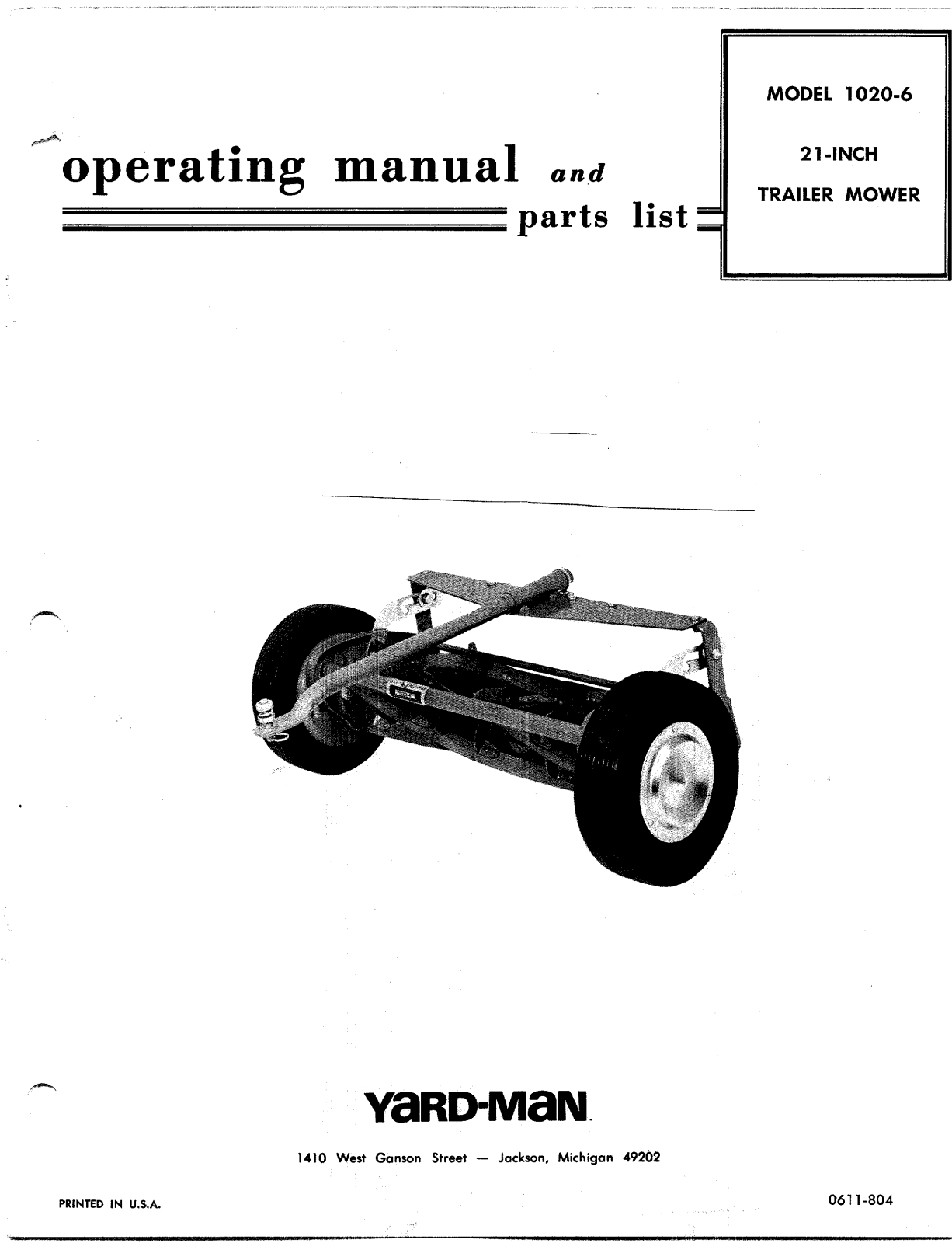 Yard-Man 1020-6 User Manual