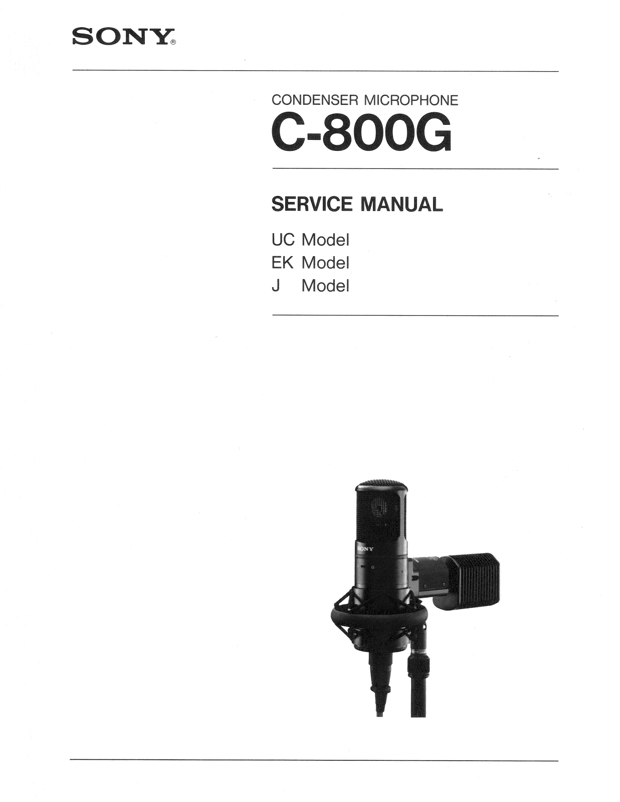 Sony C-800G User Manual