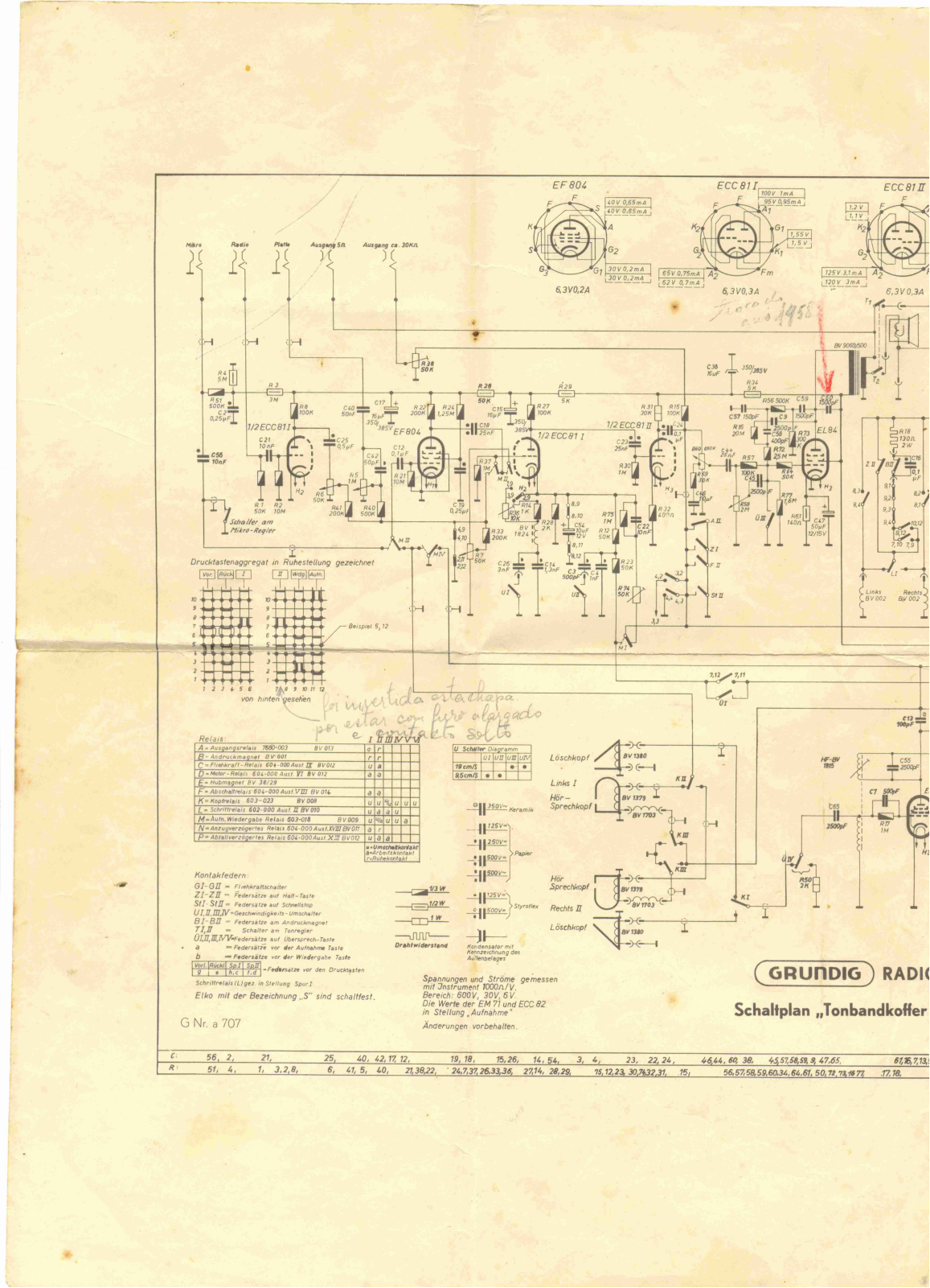 Grundig TK-920 Schematic