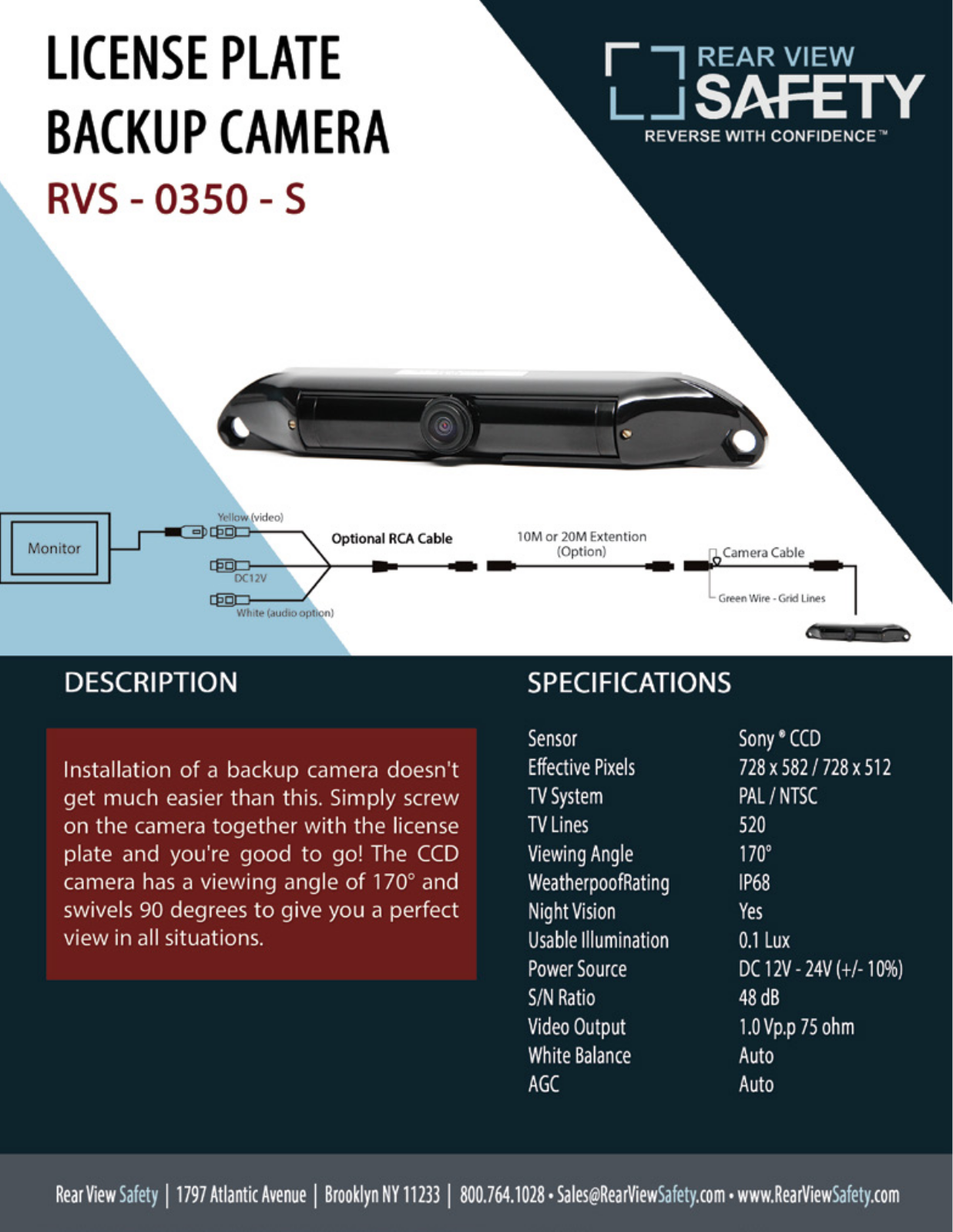 RVS Systems RVS-0350-S-NC, RVS-0350-S Specsheet