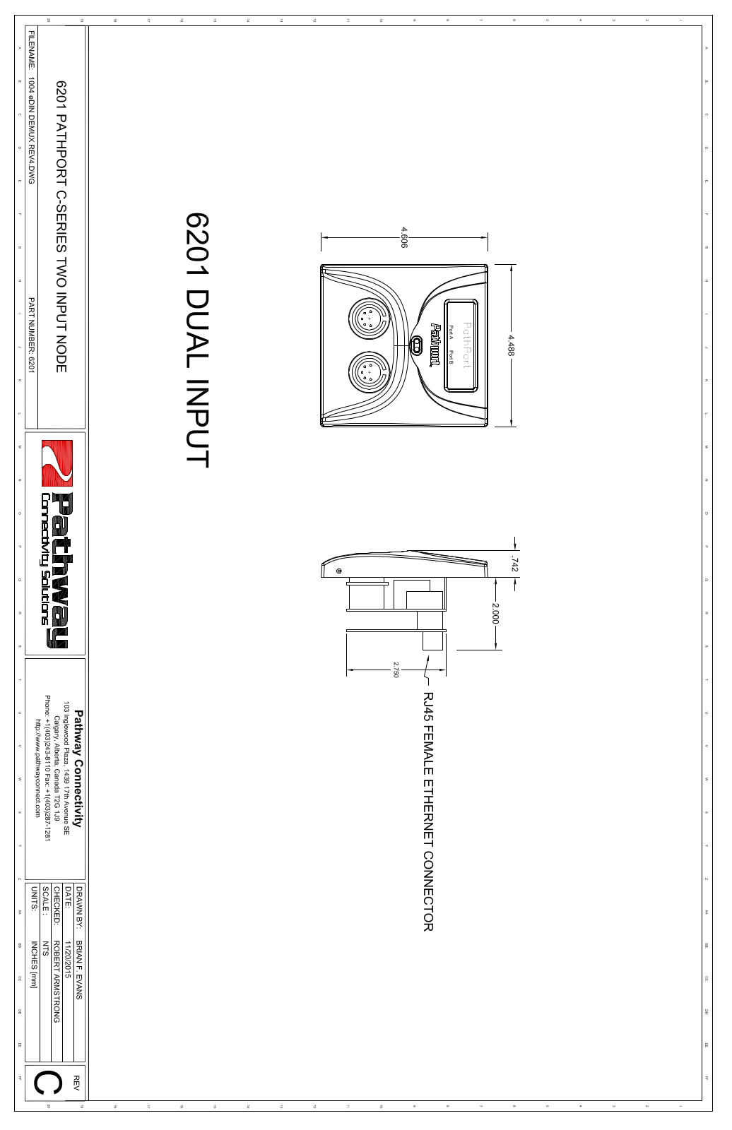 Pathway Connectivity 6201 Spec Drawings