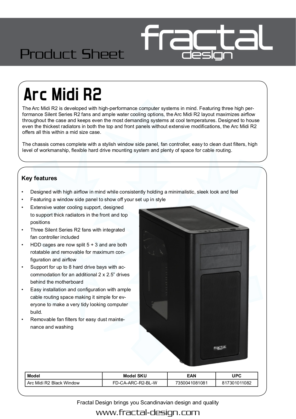 Fractal Design Arc Midi R2 User Manual