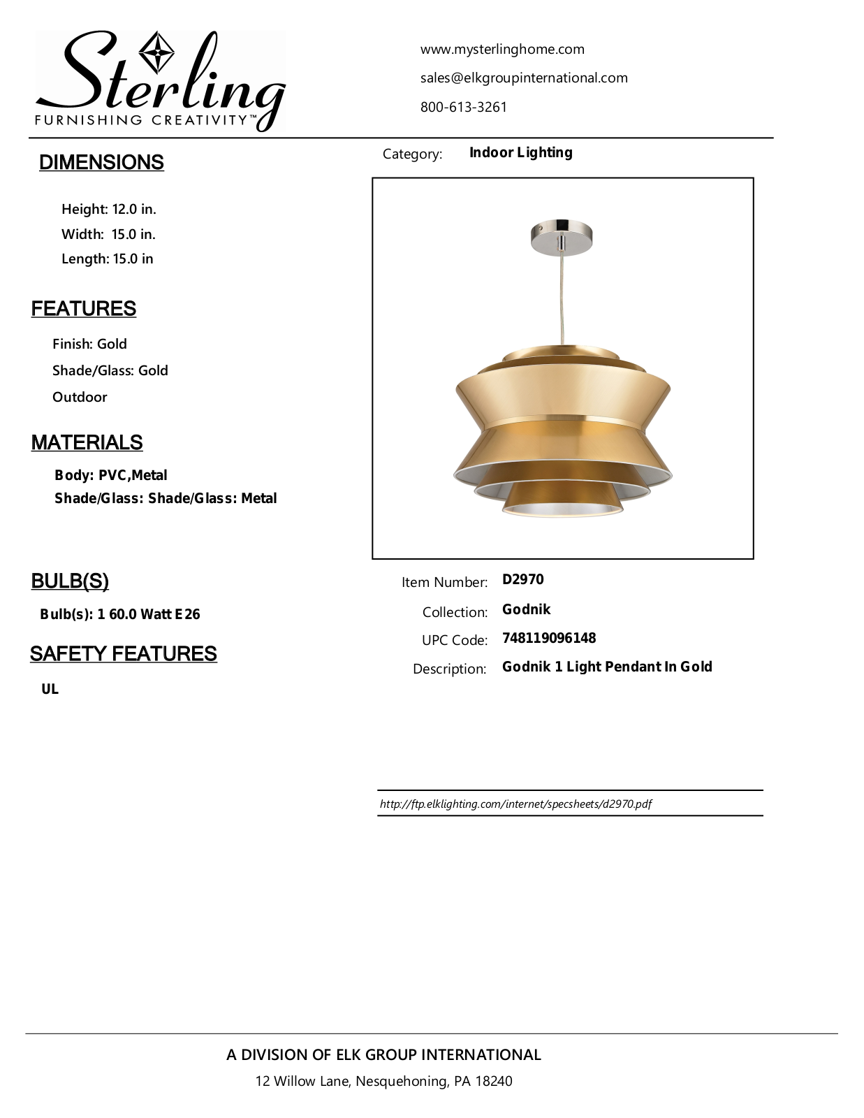 ELK Home D2970 User Manual