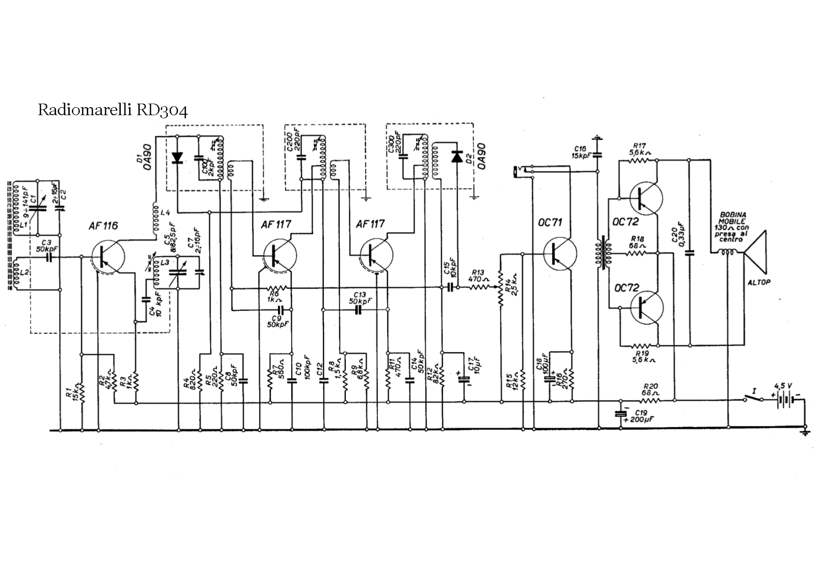 Radiomarelli rd304 schematic