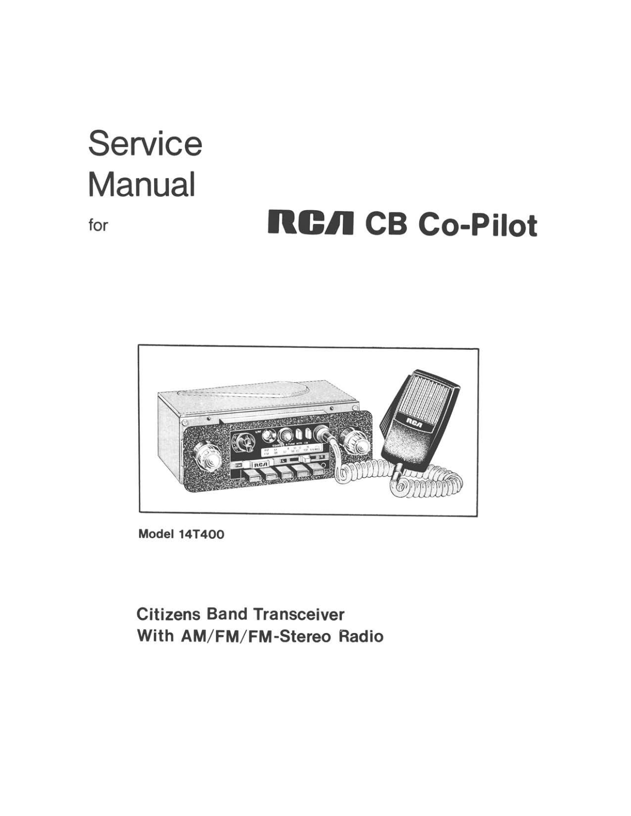 RCA 14t400 Service Manual