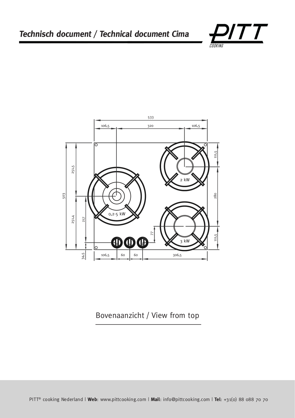 Pitt CIMA-AL, CIMA-BR Specifications Sheet - ManualMachine.com