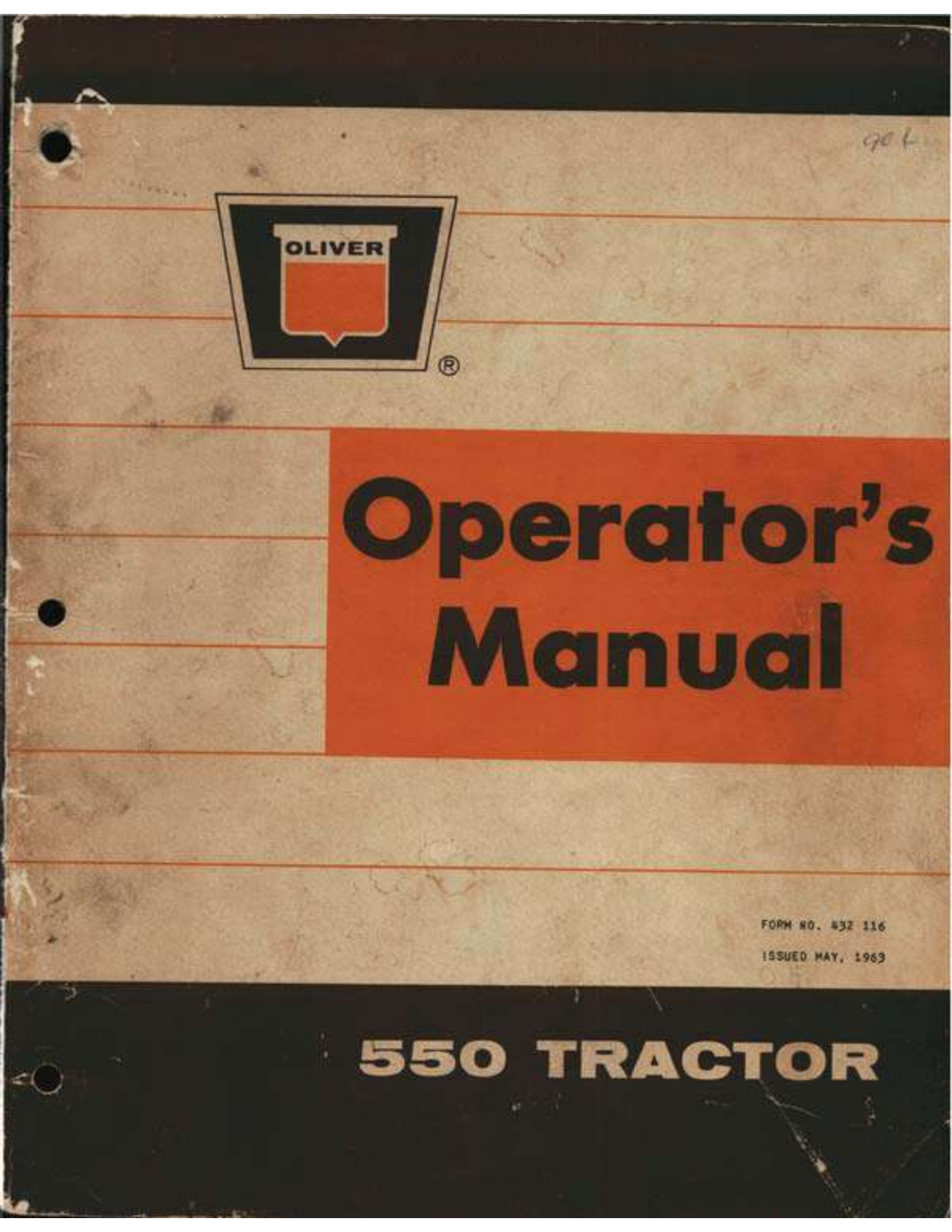 Oliver 550 Operator Manual