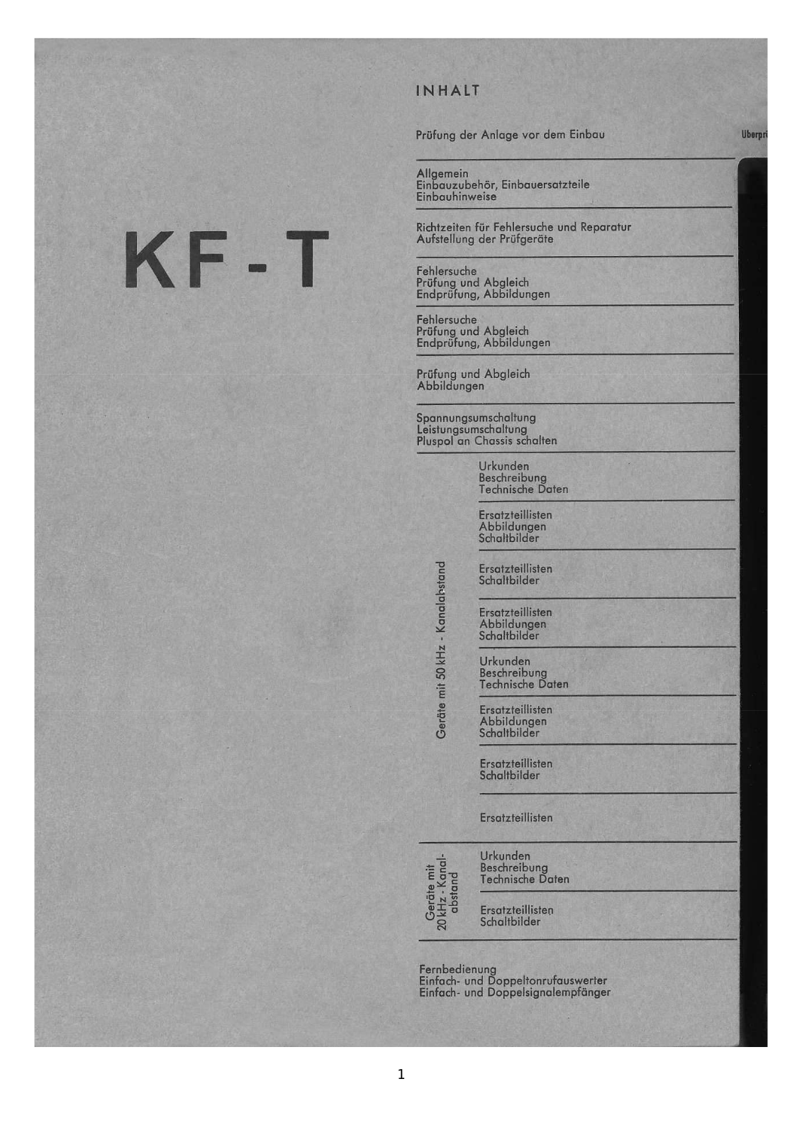 Elektronik KF-T Service Manual