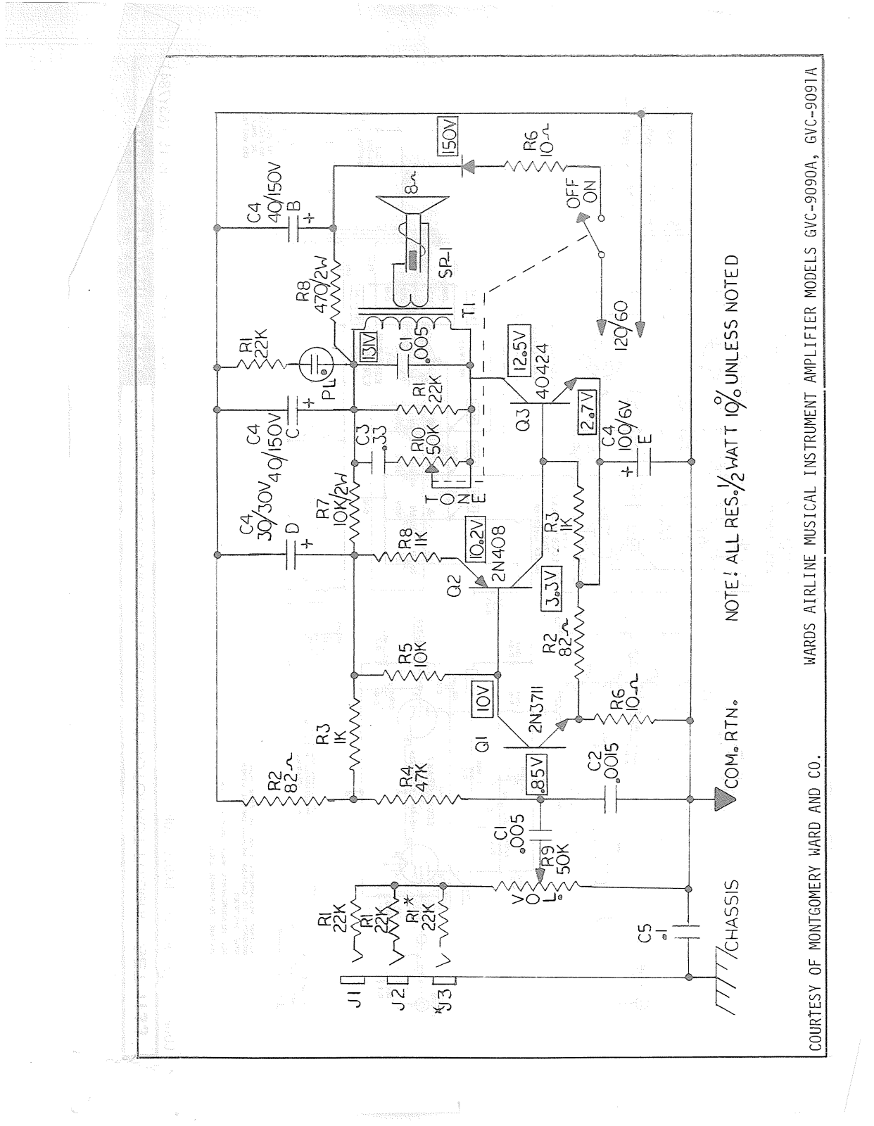 Airline Wards gvc 9090a, gvc 9091a schematic - ManualMachine.com