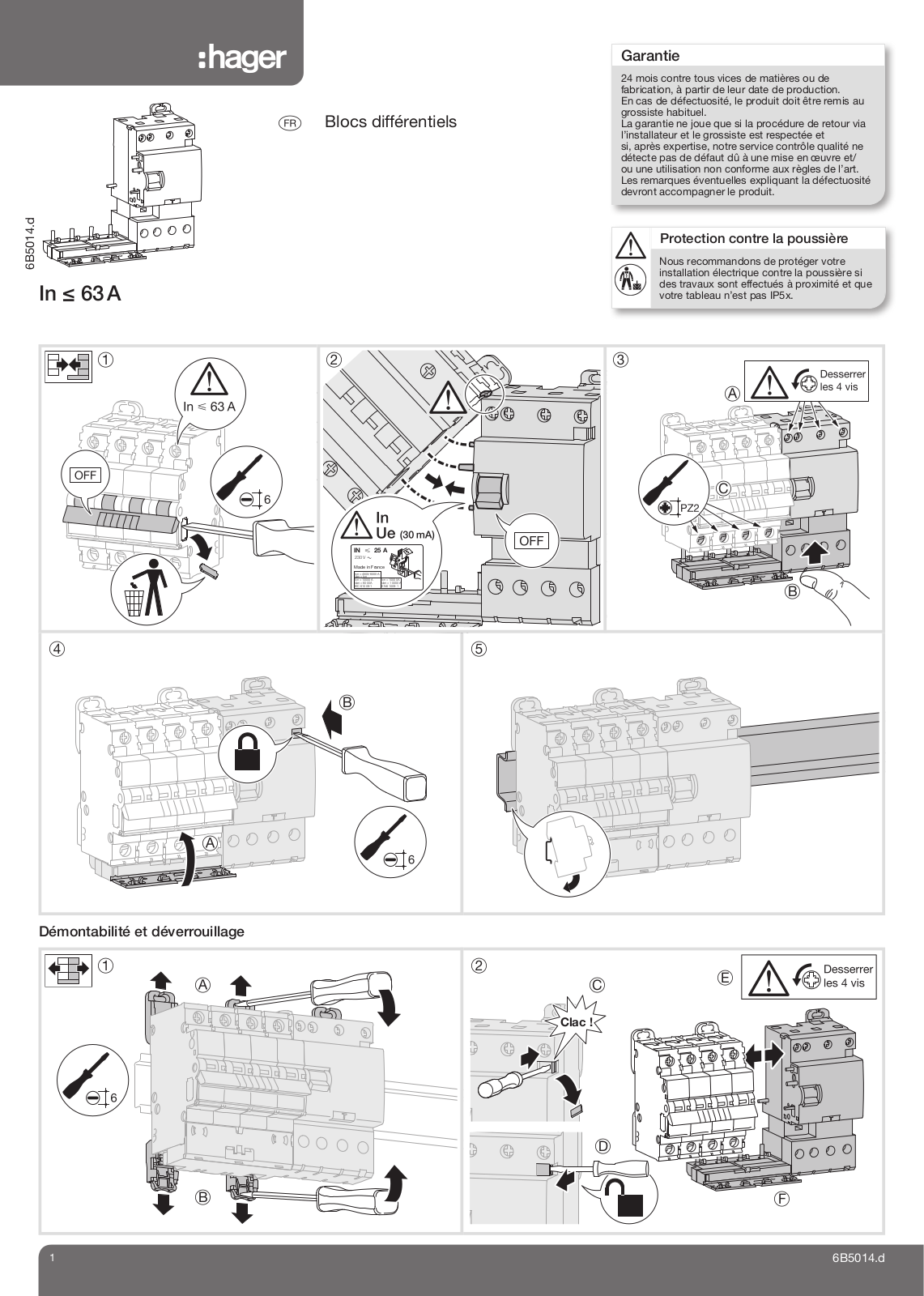 Hager BFC863 Specification