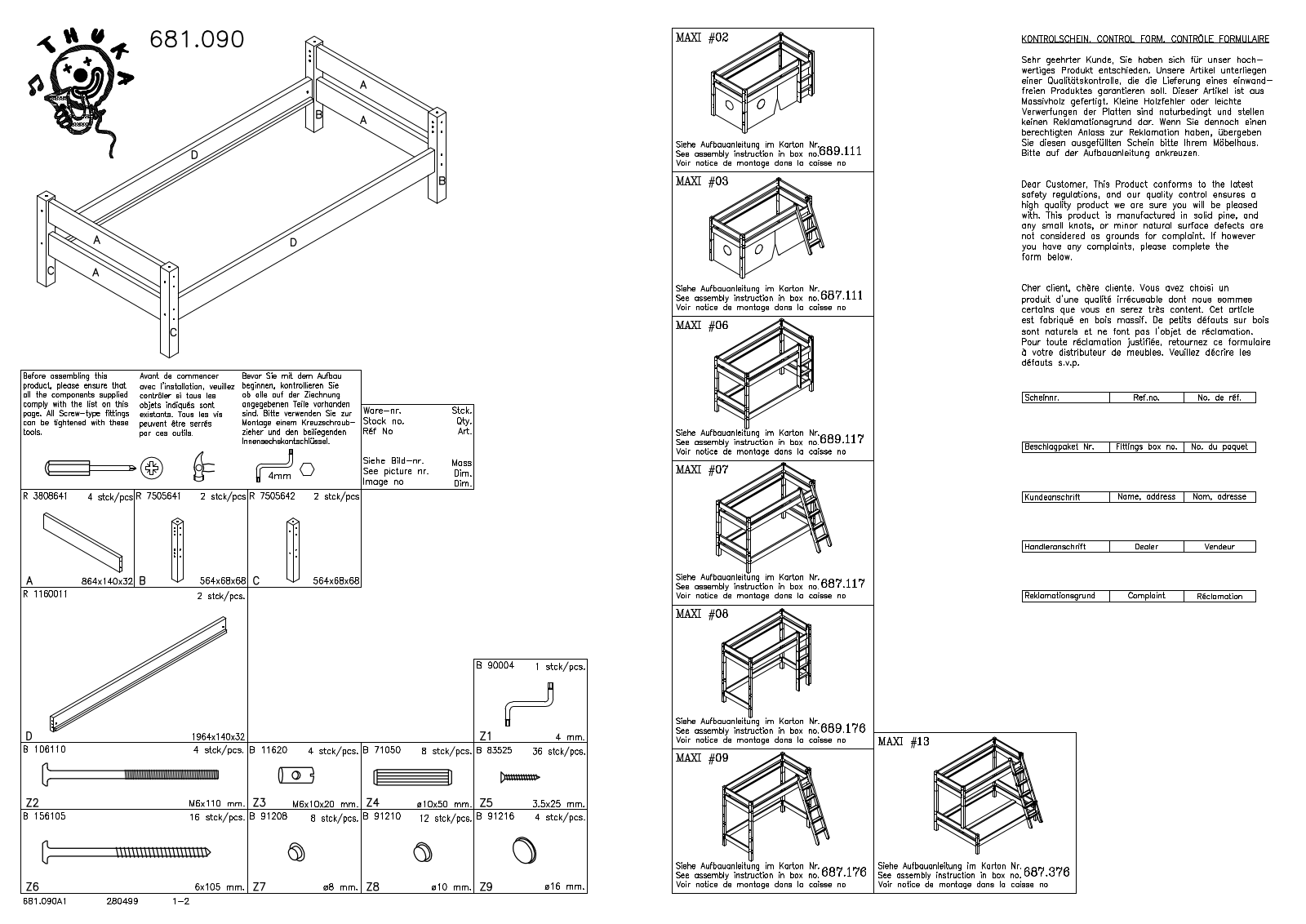 Thuka Maxi 09, Maxi 02, Maxi 03, Maxi 08 User Manual