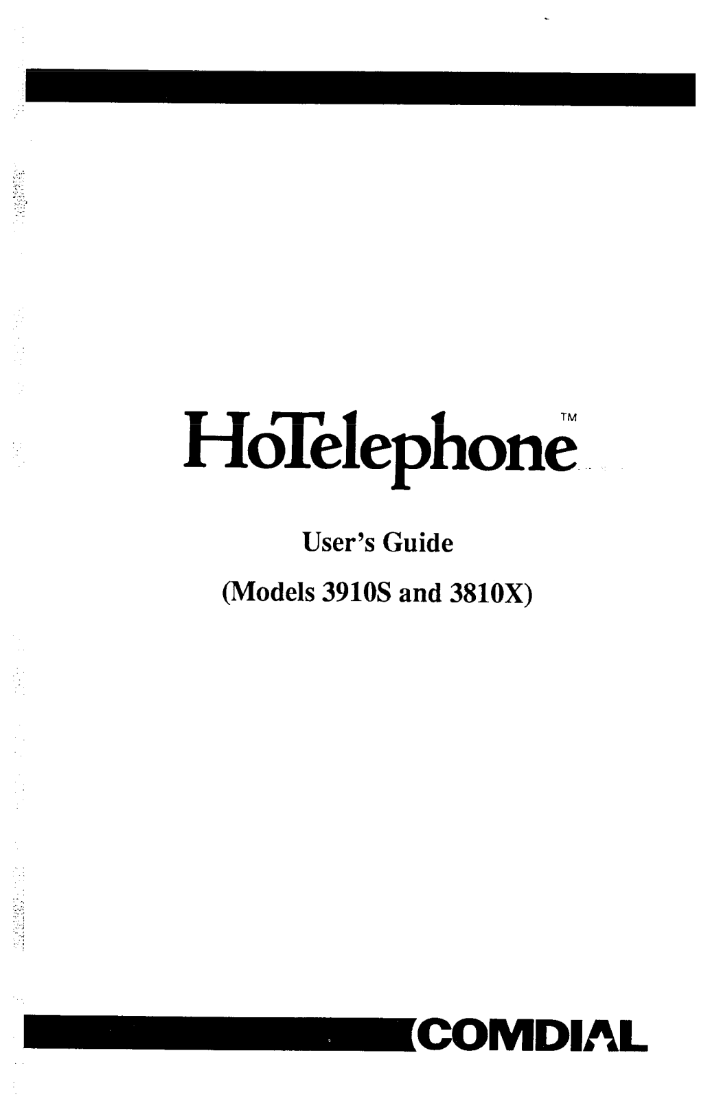 Comdial 3910S, 3810X User Guide - ManualMachine.com