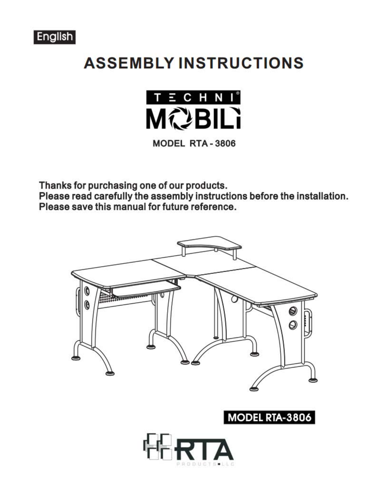 Techni Mobili RTA-3806-M615 User Manual