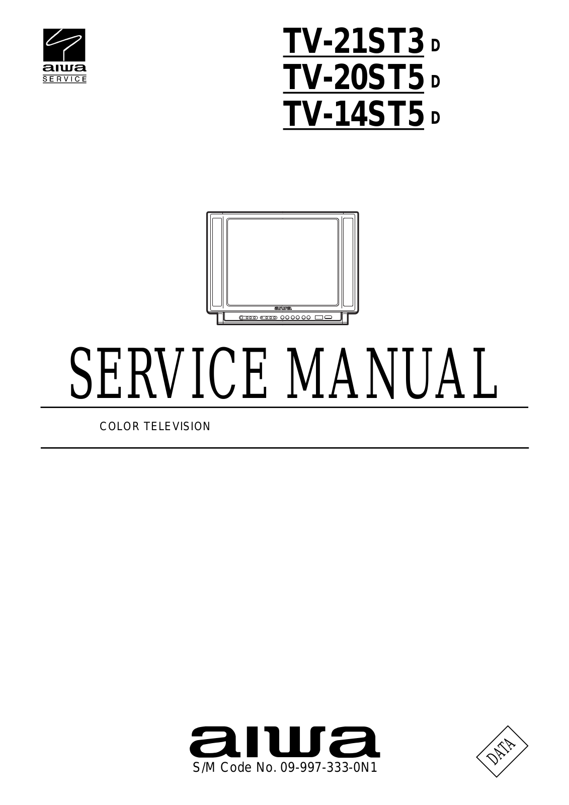 Aiwa TV-21ST3, TV-20ST5, TV-14ST5 Service Manual