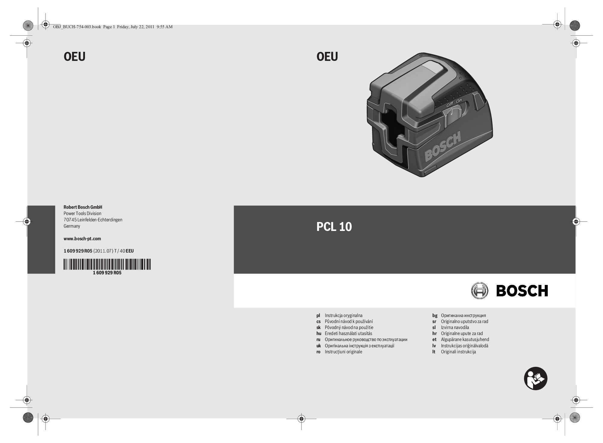 Bosch PCL 10 User Manual