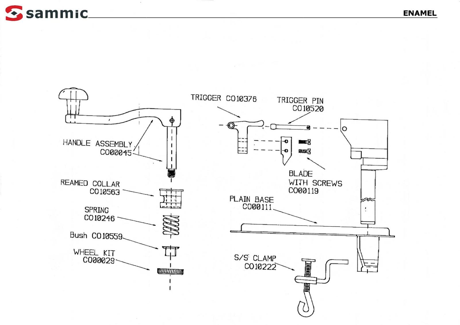 Sammic ENAMEL Parts Manual