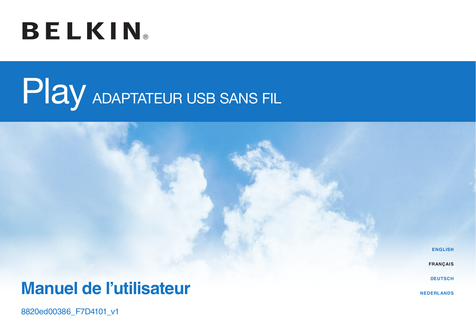 BELKIN ADAPTATEUR USB SANS FIL PLAY User Manual