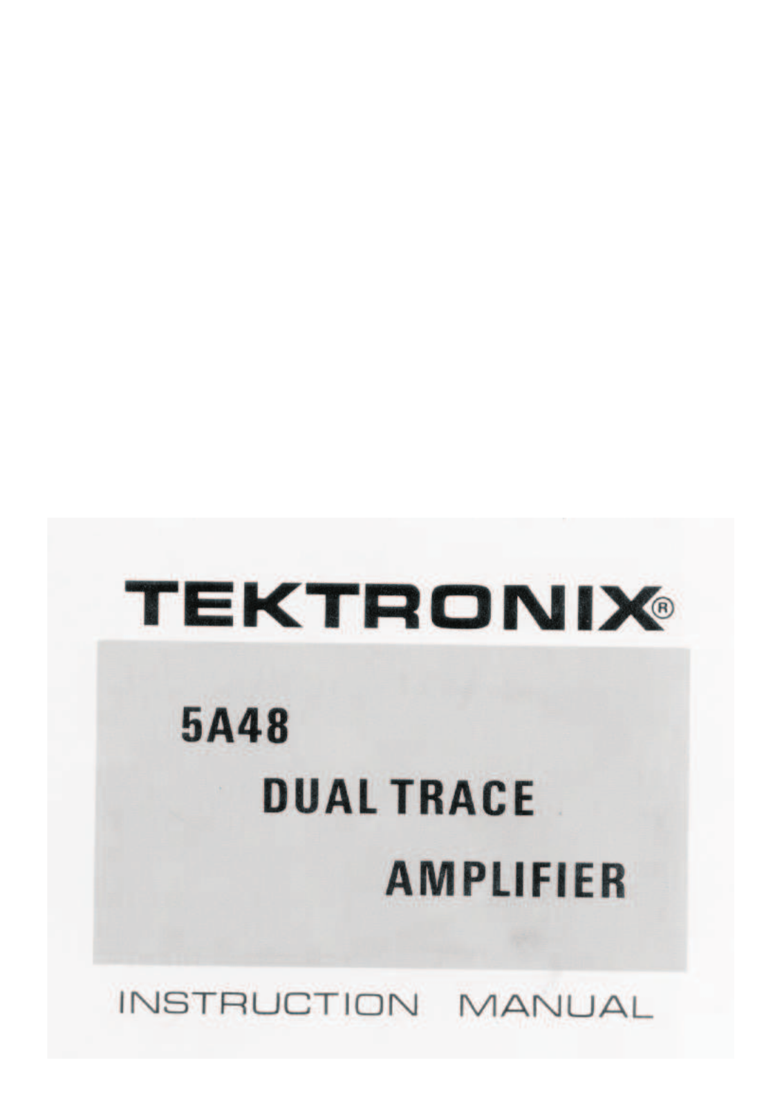 Tektronix 5A48 User Manual