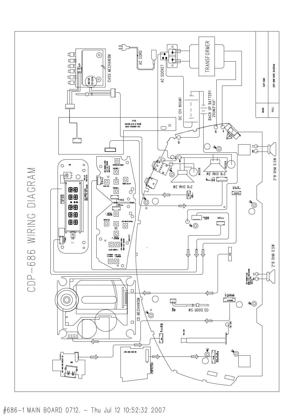 Vitek CDP686 WIRING DIAGRAM