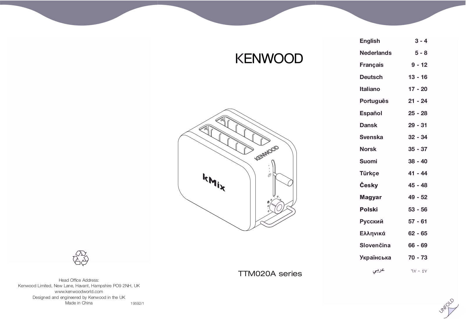 Kenwood TTM028, TTM023, TTM029, TTM021A, TTM027 User Manual