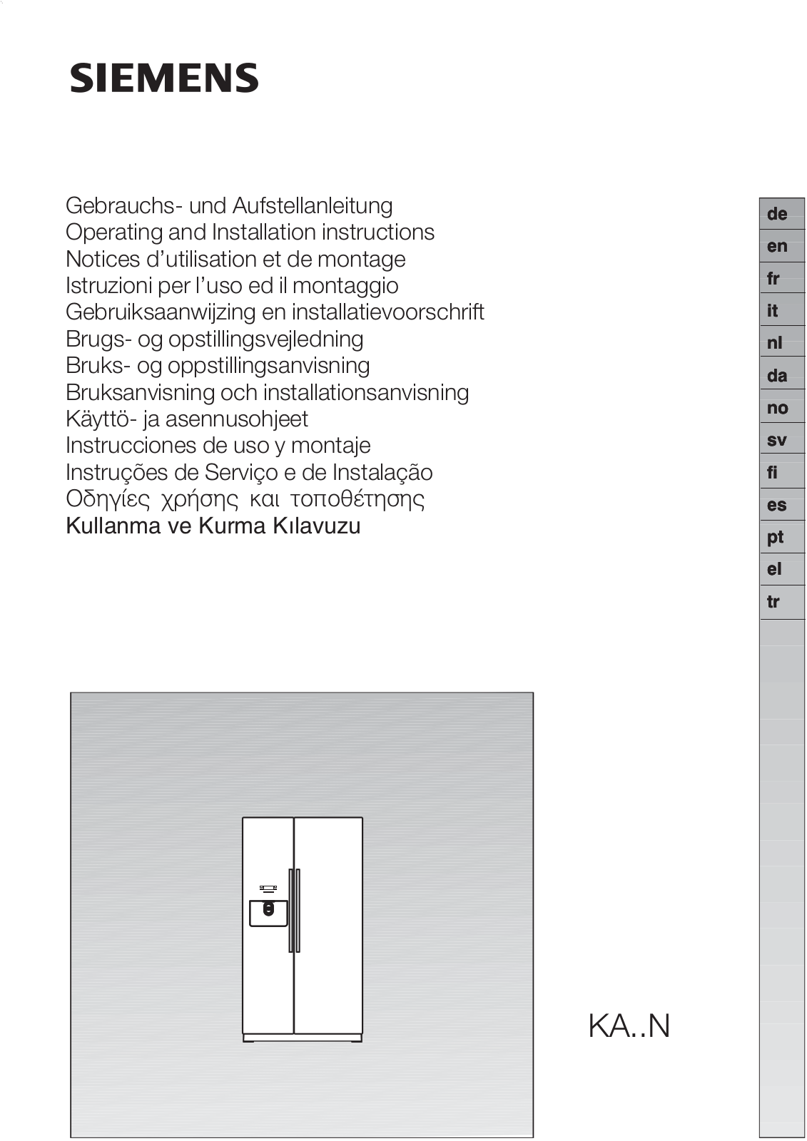 SIEMENS KA58NP90 User Manual