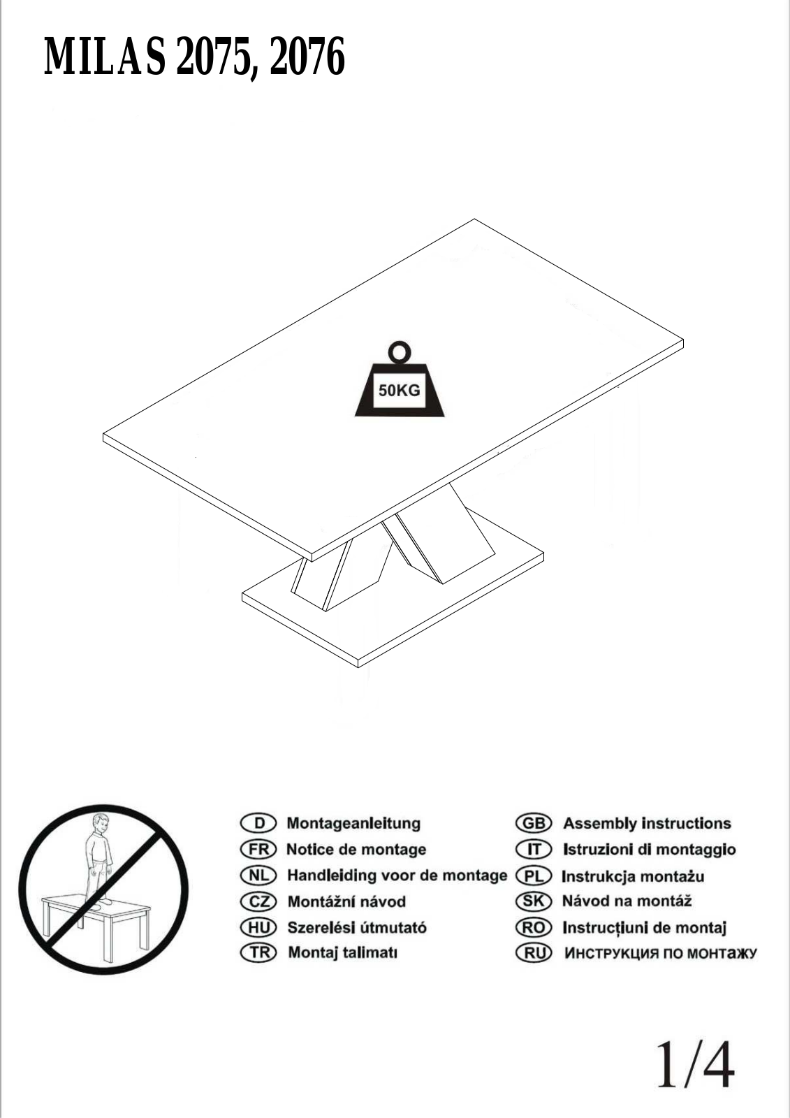 Home affaire Milas Assembly instructions