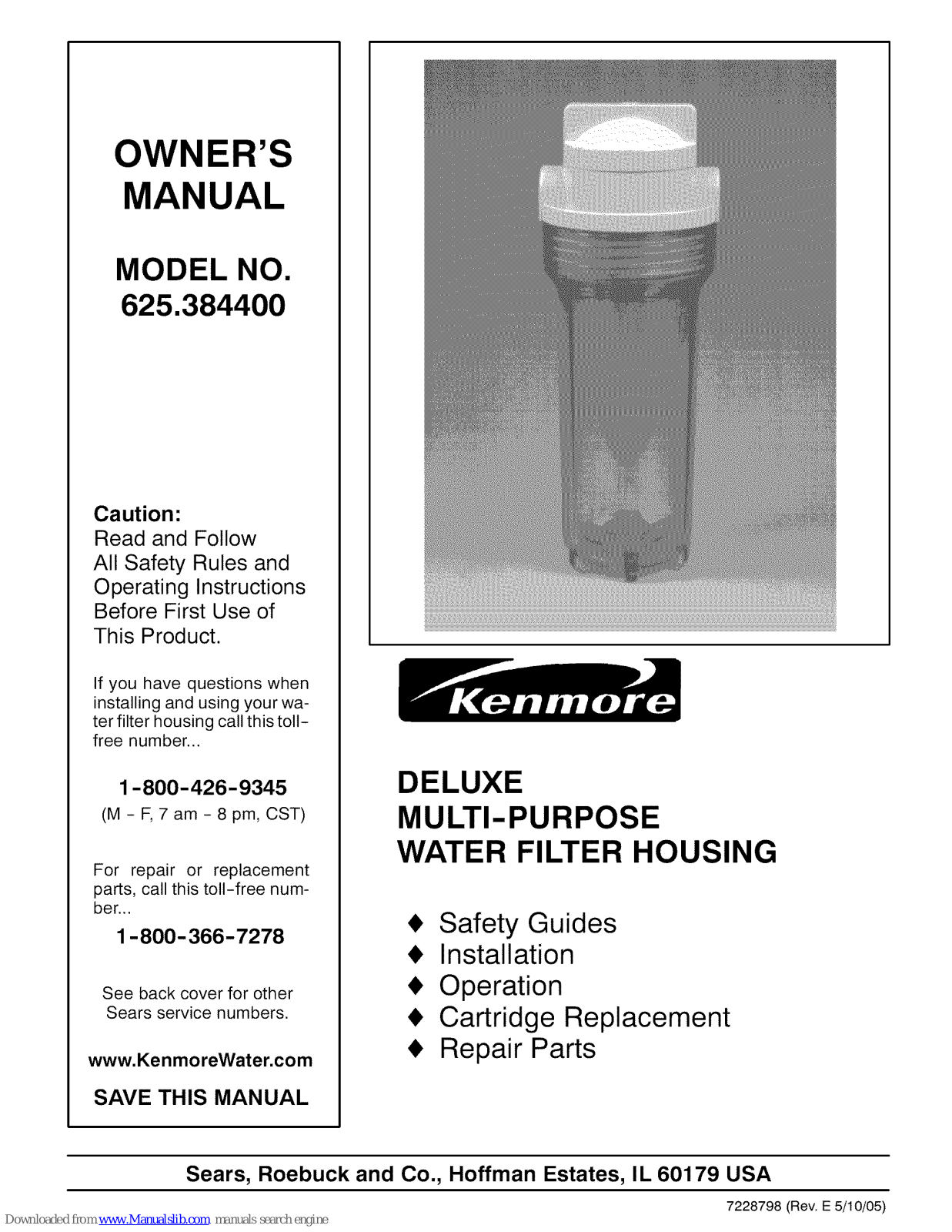 Kenmore DELUXE 625.3844, DELUXE 625.384400 Owner's Manual - ManualMachine.com