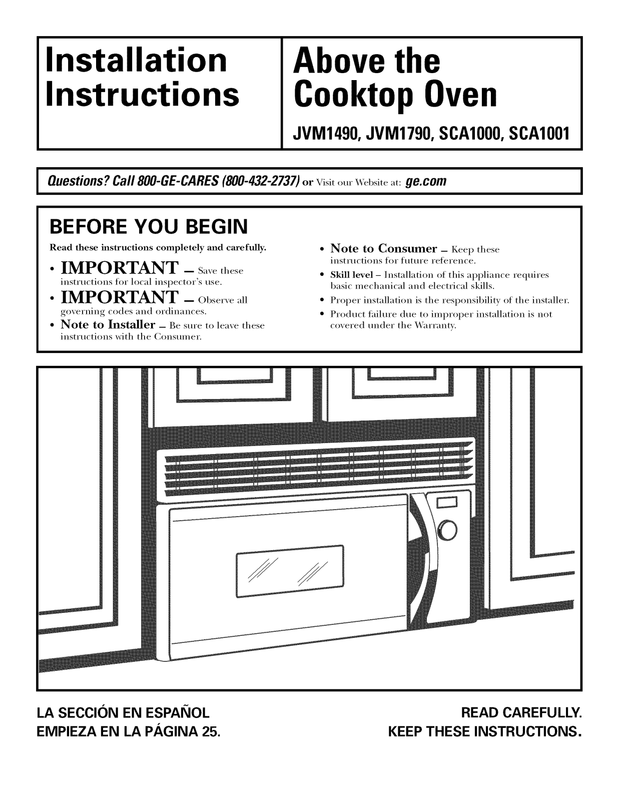 GE JVM1490SH01, JVM1790BK01, JVM1790BKC01, JVM1790CK01, JVM1790SK01 Installation Guide - ManualMachine.com