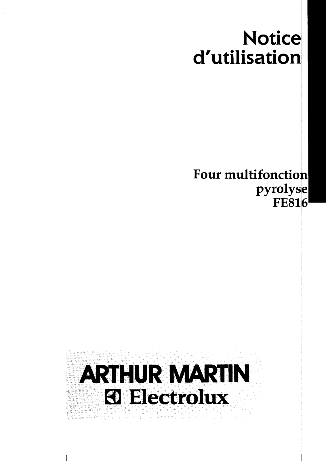 Arthur martin FE816 User Manual